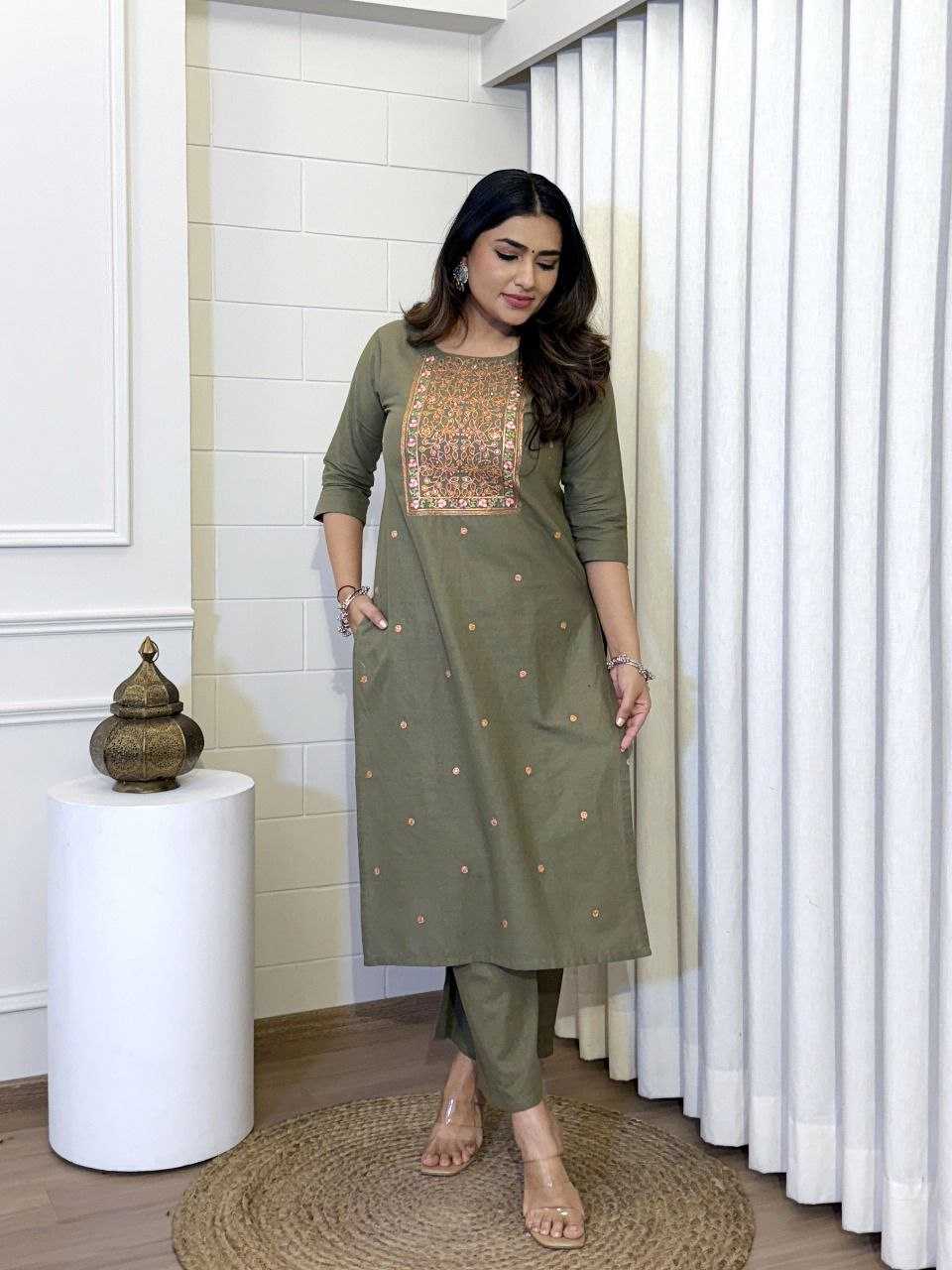 Ynf Khadi Cotton KESH529 PAYAL 2 Suits & Dresses Wholesale Ladies Suits Embroidery Suits Cotton Suits Manufacturer