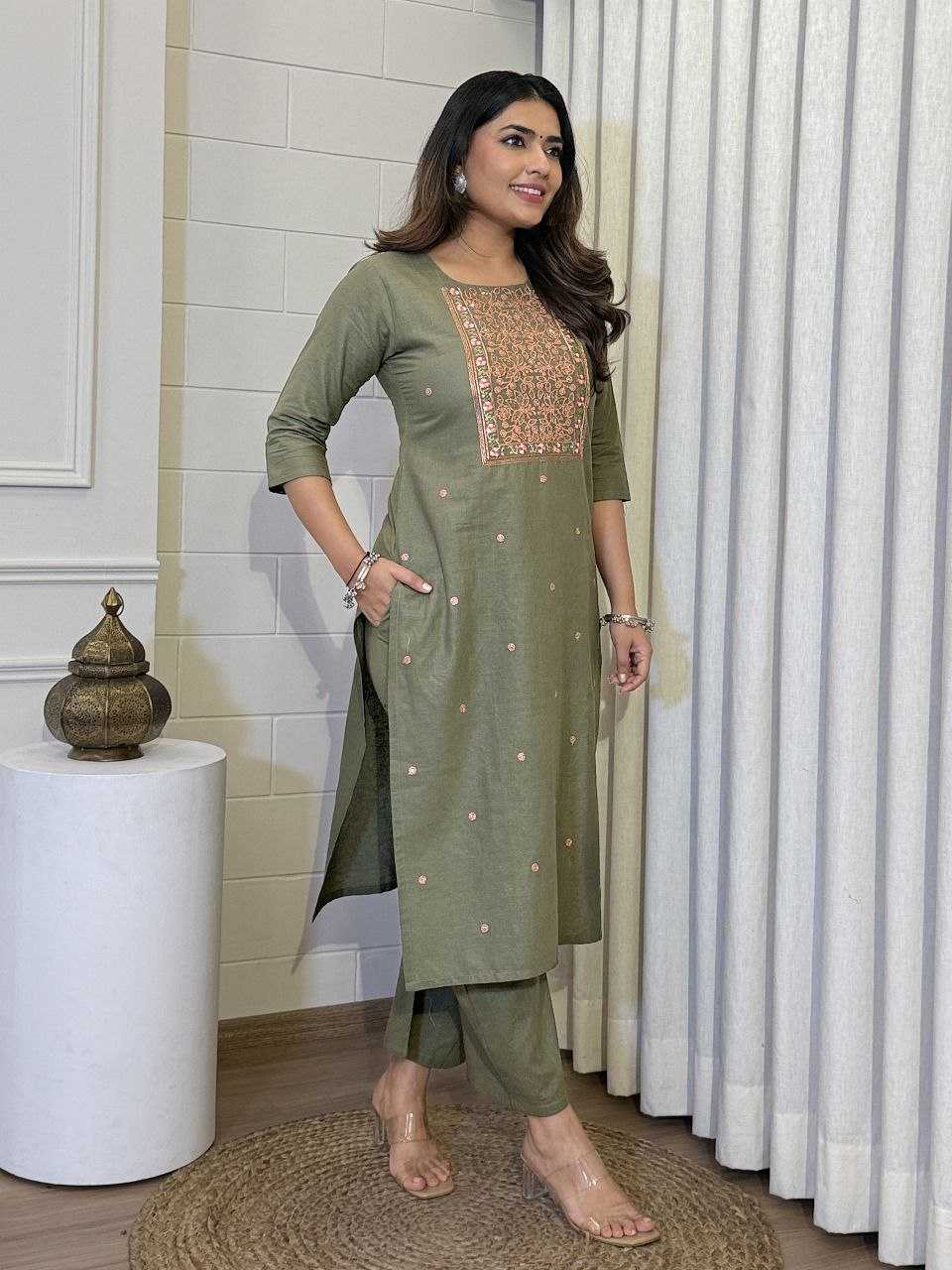 Ynf Khadi Cotton KESH529 PAYAL 2 Suits & Dresses Wholesale Ladies Suits Embroidery Suits Cotton Suits Manufacturer