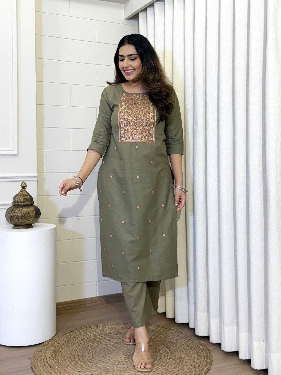 Ynf Khadi Cotton KESH529 PAYAL 2 Suits & Dresses Wholesale Ladies Suits Embroidery Suits Cotton Suits Manufacturer