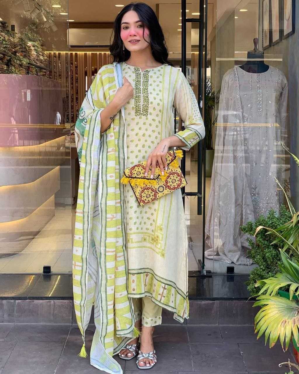 Ynf Linen KESH529 DHVANI Suits & Dresses Wholesale Ladies Suits Embroidery Suits Party wear suits Manufacturer