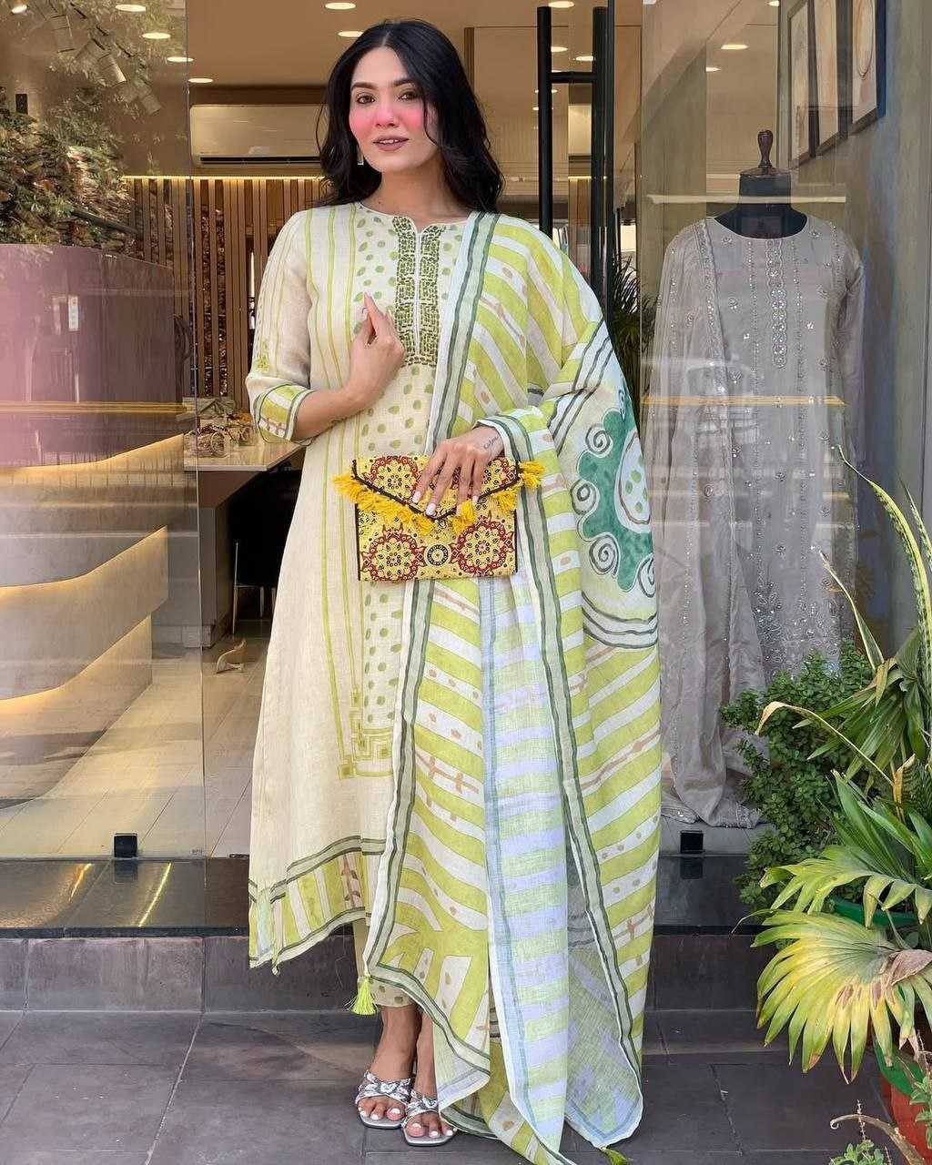Ynf Linen KESH529 DHVANI Suits & Dresses Wholesale Ladies Suits Embroidery Suits Party wear suits Manufacturer