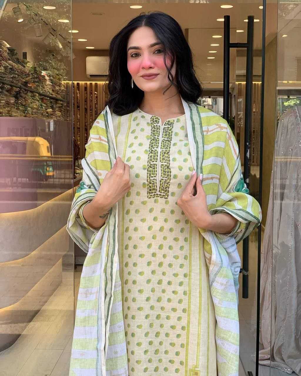Ynf Linen KESH529 DHVANI Suits & Dresses Wholesale Ladies Suits Embroidery Suits Party wear suits Manufacturer