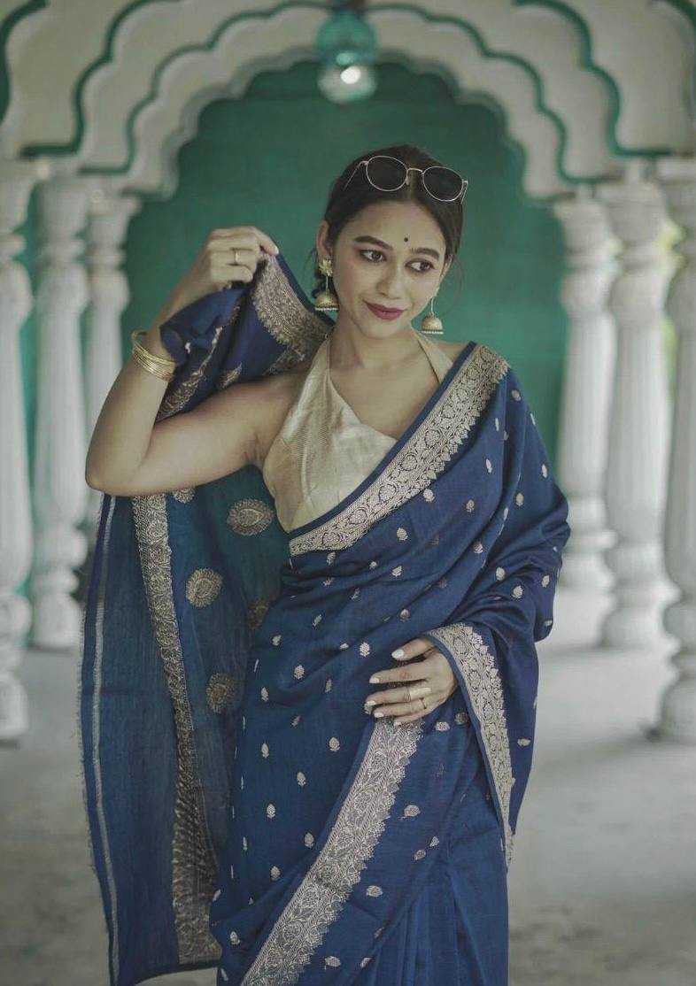 Ynf Linen KESH534 6040 Sarees Wholesale Designer Sarees Party Wear Sarees Jacquard Saree Manufacturer