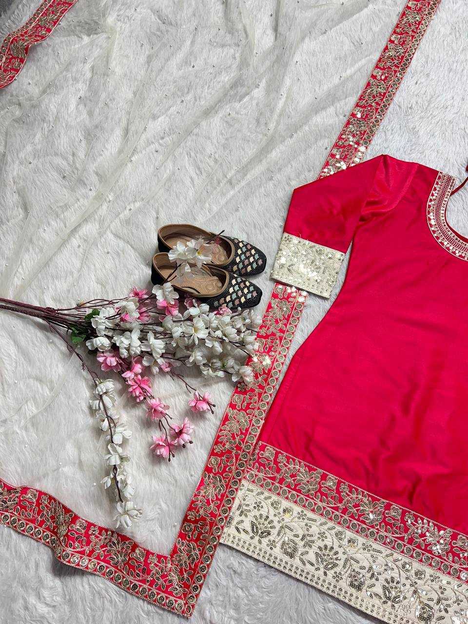 Ynf Malay Satin Silk KESH528 442 Suits & Dresses Wedding Collections Festive Collections Wholesale Embroidery Suits Ladies Silk Suit Wedding Outfits Manufacturer