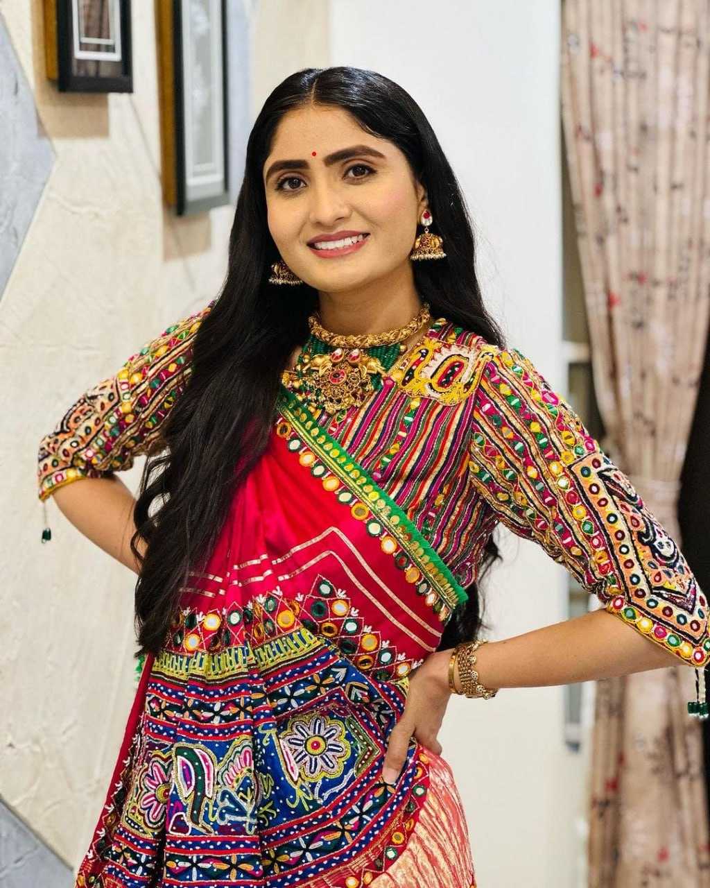 Ynf Muslin Cotton RIN207 1534 Lehengas Festive Collections Wholesale Mirror Work Lehenga Navratri Chaniya Choli Manufacturer
