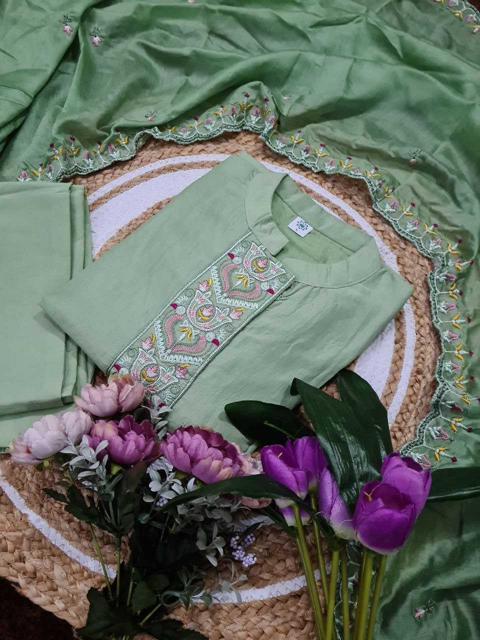 Ynf Muslin Silk KESH529 POOJA 2 Suits & Dresses Wholesale Ladies Suits Embroidery Suits Palazzo Suit Manufacturer