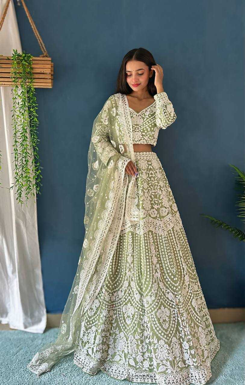 Ynf Net KESH533 5055 Lehengas Wholesale Fancy Lehenga Wedding Lehenga Embroidered Lehenga Sequins Lehenga Lehenga With Cancan Manufacturer