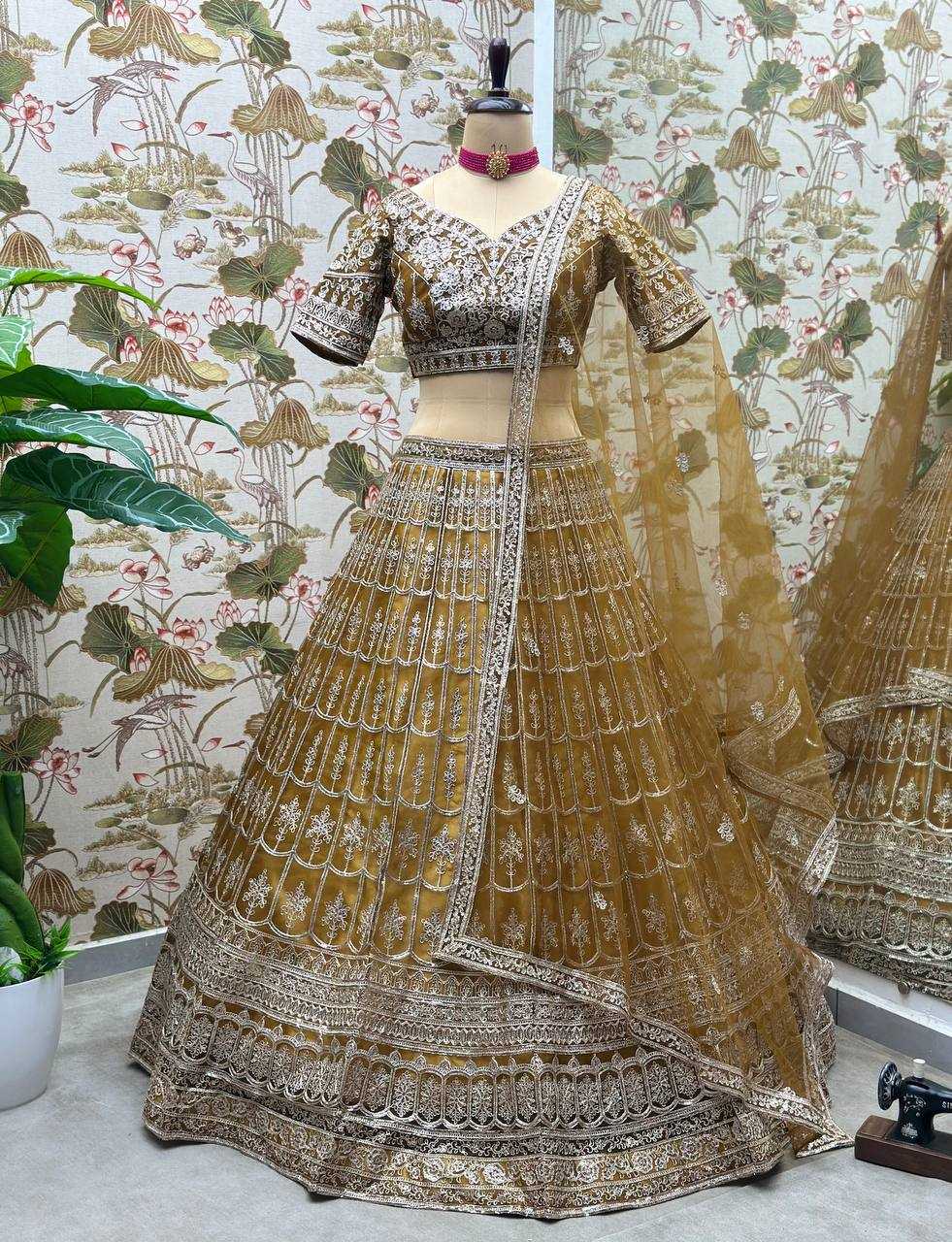 Ynf Net KESH533 5082 Lehengas Wholesale Fancy Lehenga Embroidered Lehenga Lehenga For Engagement Sequins Lehenga Manufacturer