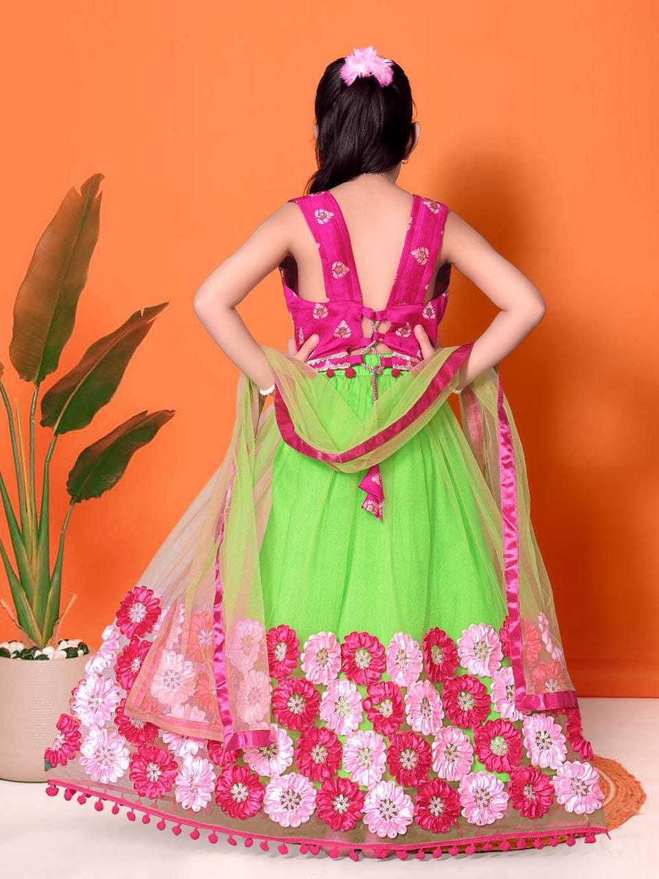 Ynf Net RIN222 112 Kids Wear Wholesale Kids Lehenga Kids Lehenga Choli Baby Girl Lehenga Manufacturer
