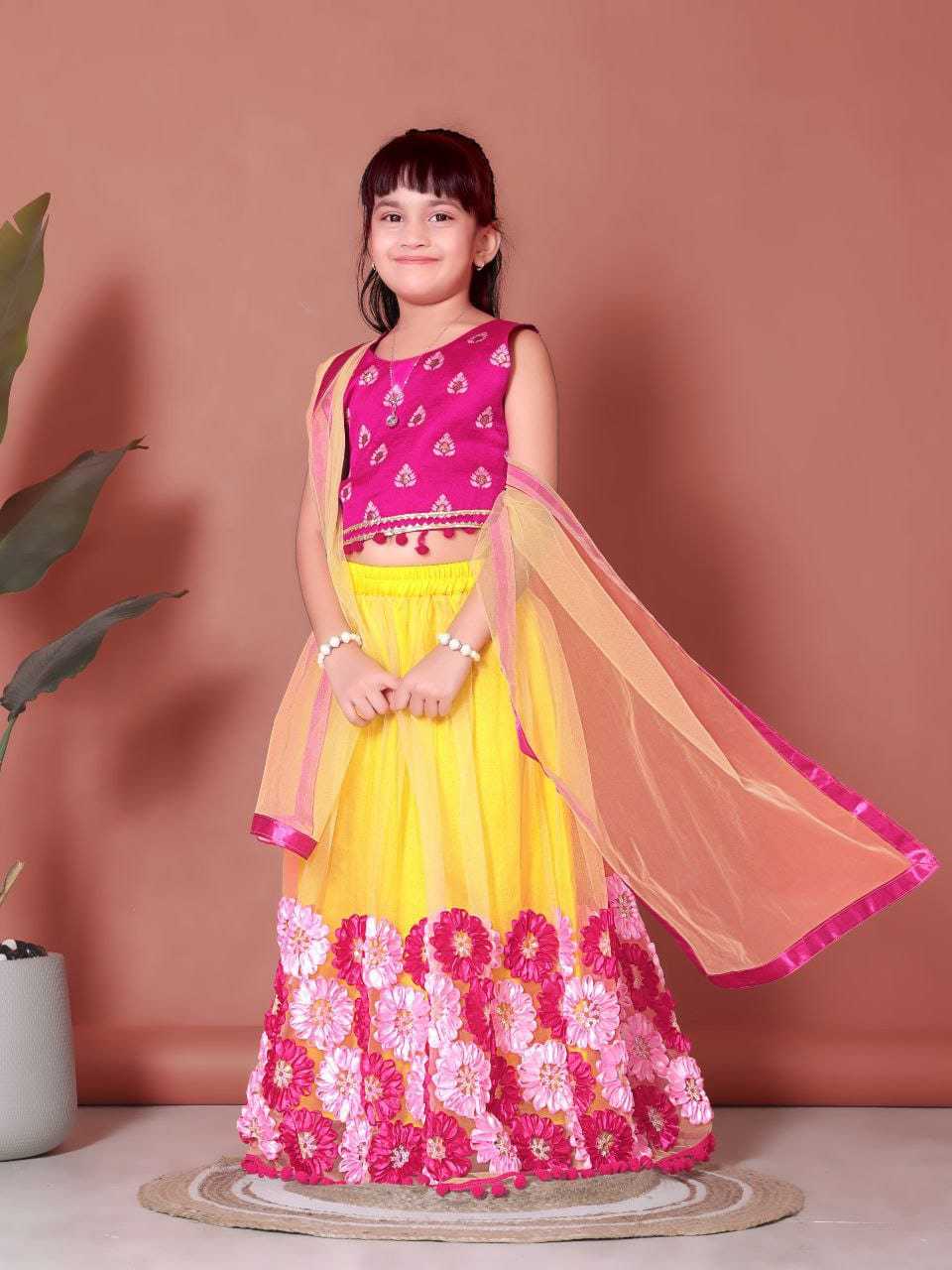 Ynf Net RIN222 112 Kids Wear Wholesale Kids Lehenga Kids Lehenga Choli Baby Girl Lehenga Manufacturer