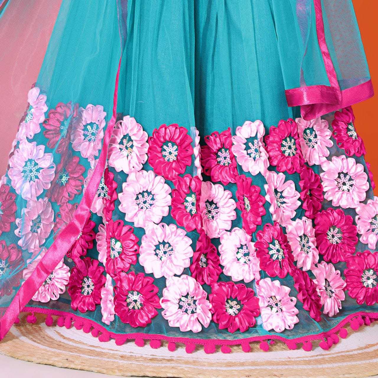 Ynf Net RIN222 112 Kids Wear Wholesale Kids Lehenga Kids Lehenga Choli Baby Girl Lehenga Manufacturer
