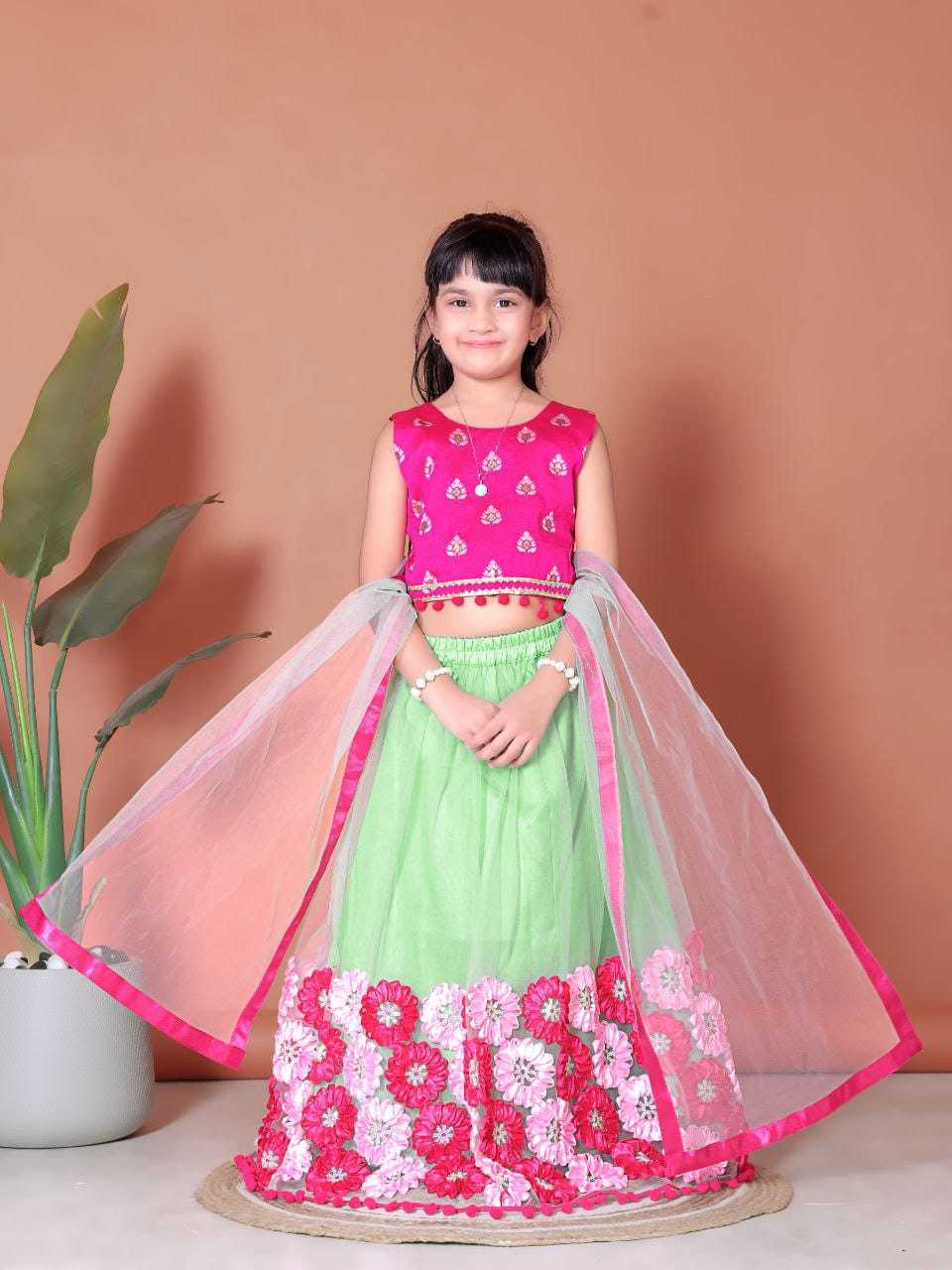 Ynf Net RIN222 112 Kids Wear Wholesale Kids Lehenga Kids Lehenga Choli Baby Girl Lehenga Manufacturer