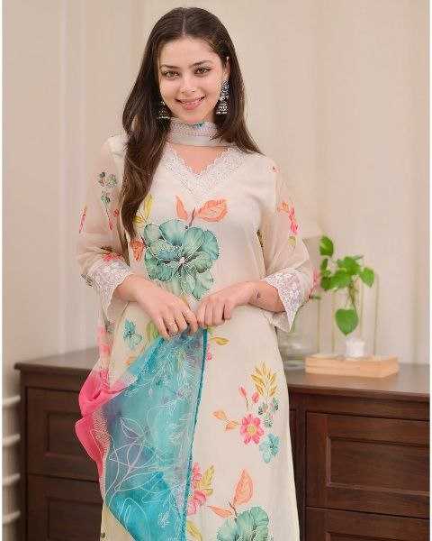 Ynf Nylon KESH529 MADHURI Kurti Wholesale Festive Kurtis Party Wear Kurtis Kurti Bottom With Dupatta Embroidered Kurtis Manufacturer
