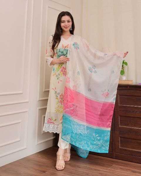 Ynf Nylon KESH529 MADHURI Kurti Wholesale Festive Kurtis Party Wear Kurtis Kurti Bottom With Dupatta Embroidered Kurtis Manufacturer