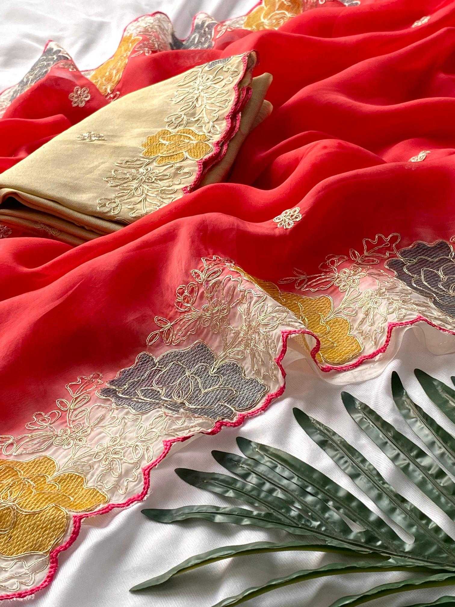 Ynf Organza KESH249 Mukti Sarees Wholesale Designer Sarees Organza Sarees Embroidered Sarees Manufacturer