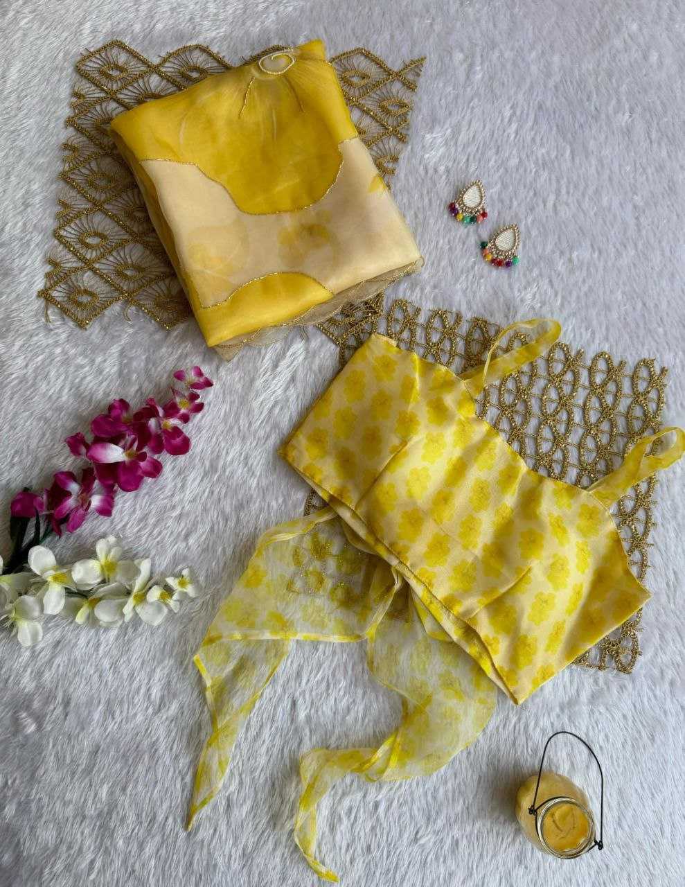 Ynf Organza KESH518 4378 Sarees Wholesale Organza Sarees Printed Sarees Hand Work Sarees Manufacturer