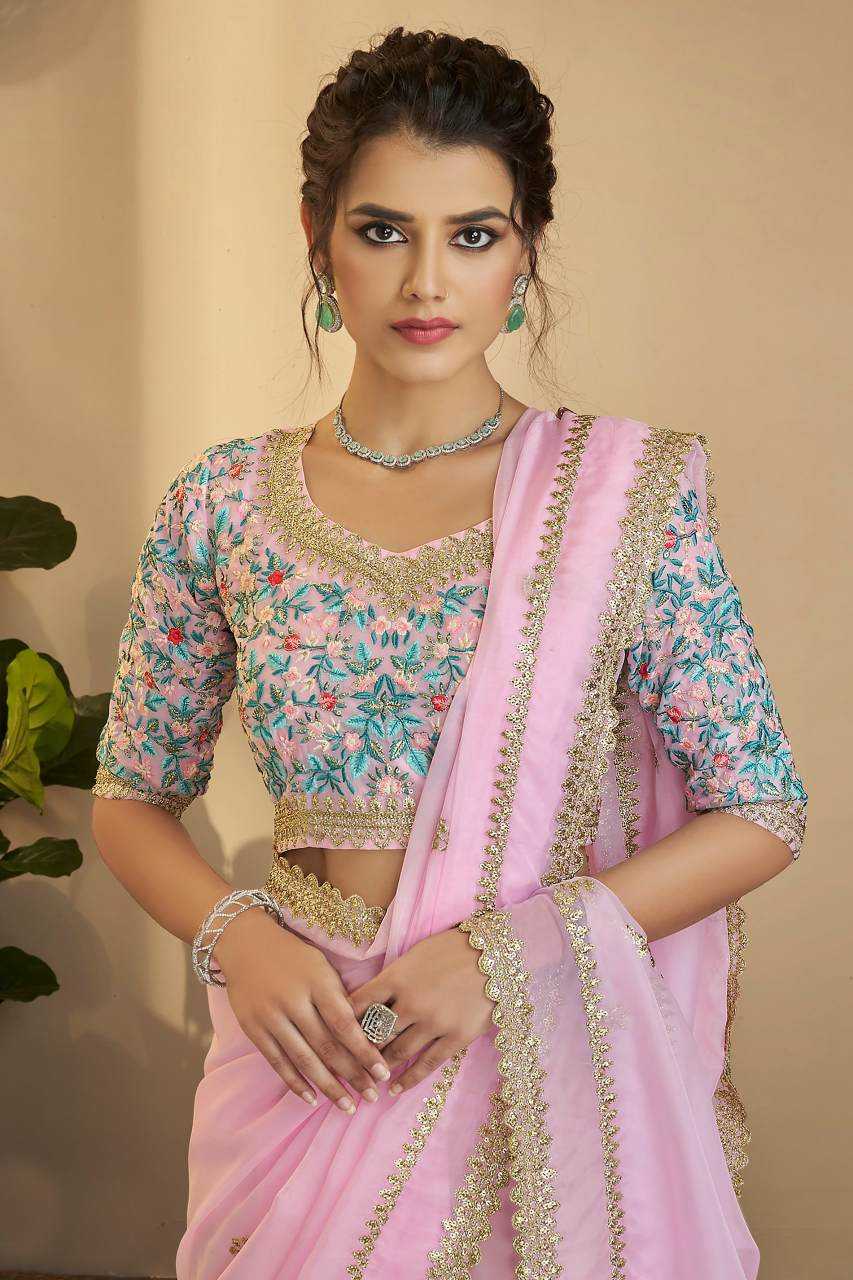 Ynf Organza RIN228 152 Sarees Wedding Collections Wholesale Sequins Work Saree Sangeet Outfits Manufacturer