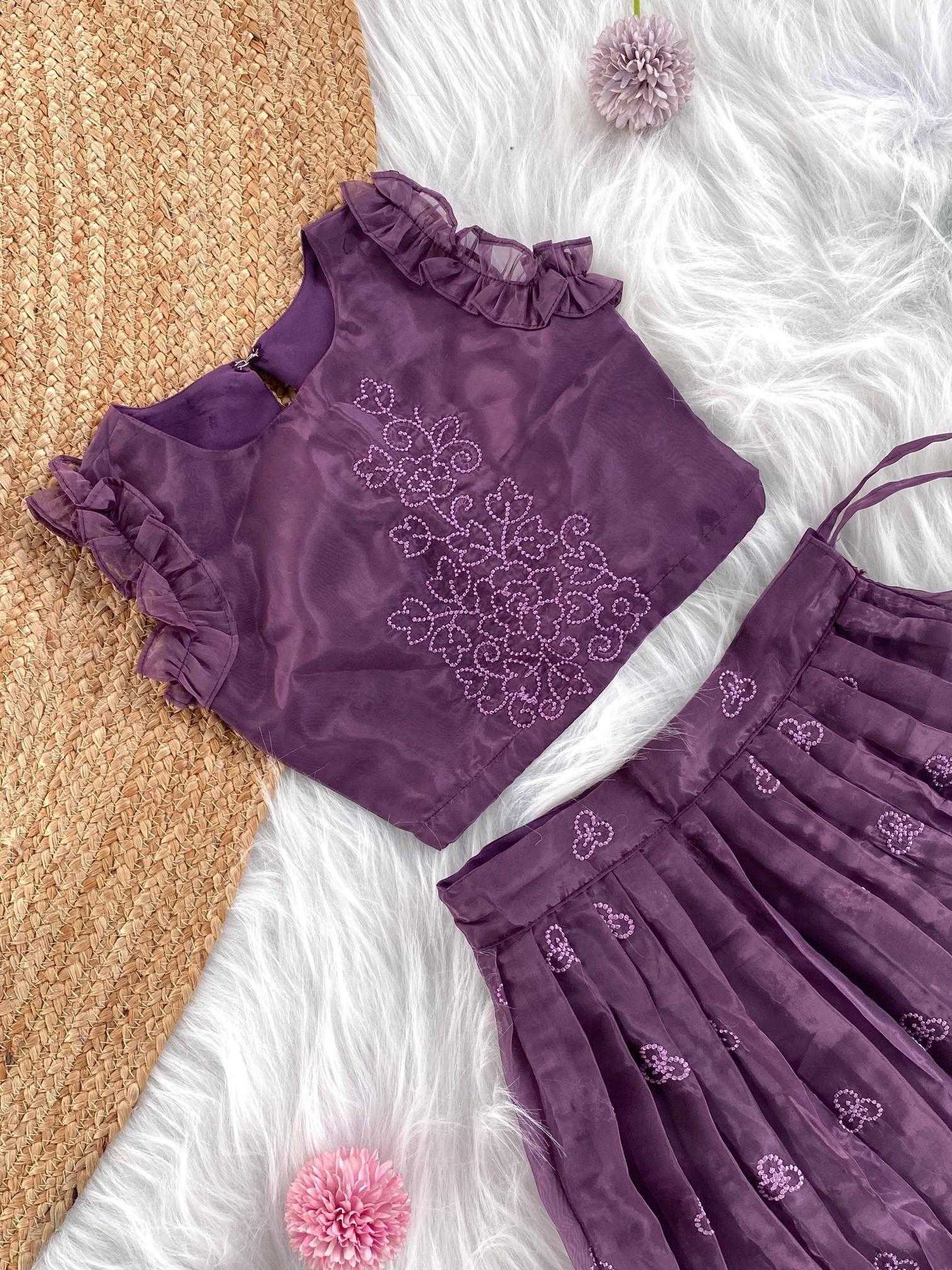 Ynf Organza Silk KESH249 205960 Kids Wear Wholesale Kids Lehenga Kids Lehenga Choli Baby Girl Lehenga Manufacturer