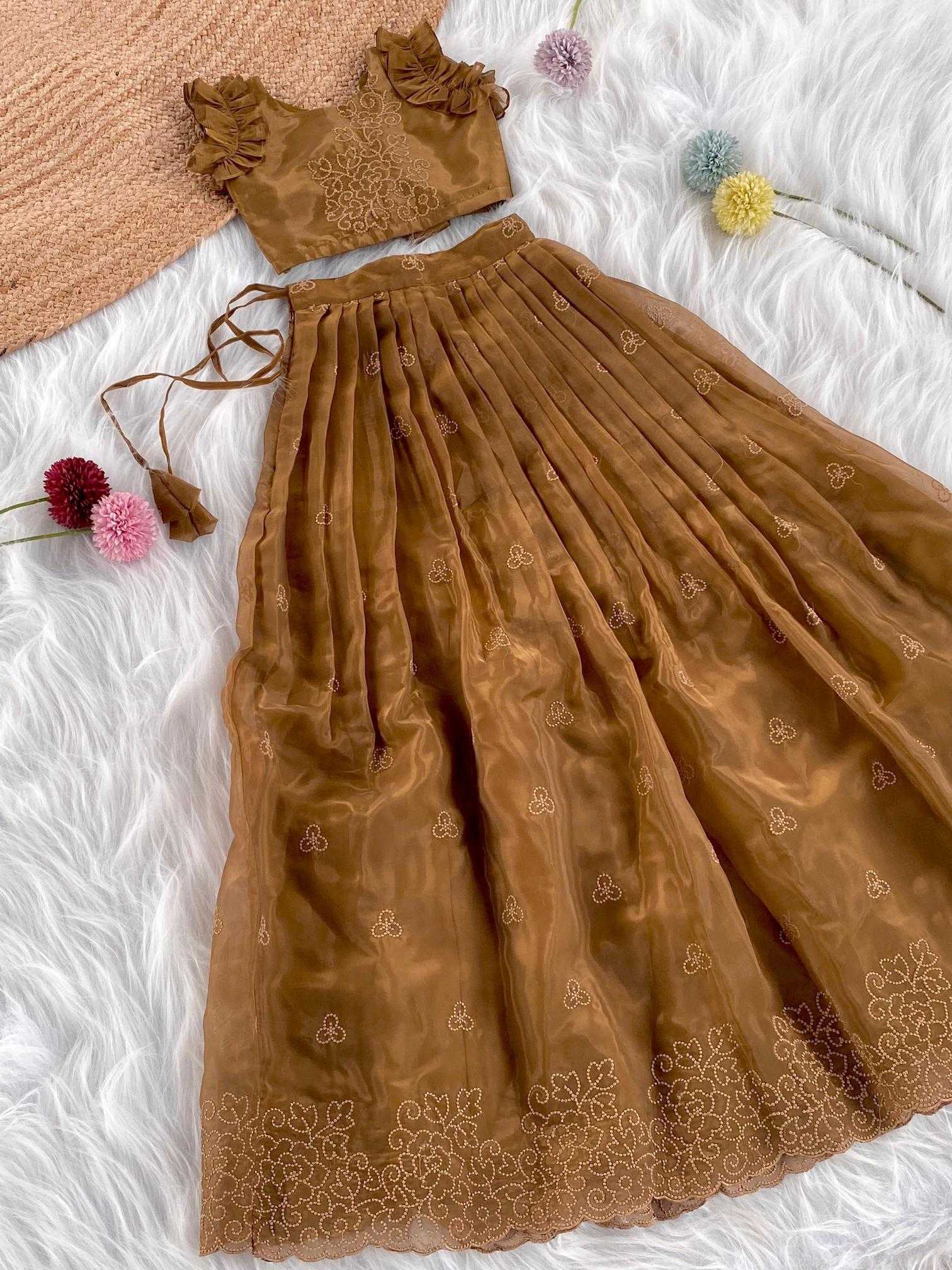 Ynf Organza Silk KESH249 205960 Kids Wear Wholesale Kids Lehenga Kids Lehenga Choli Baby Girl Lehenga Manufacturer