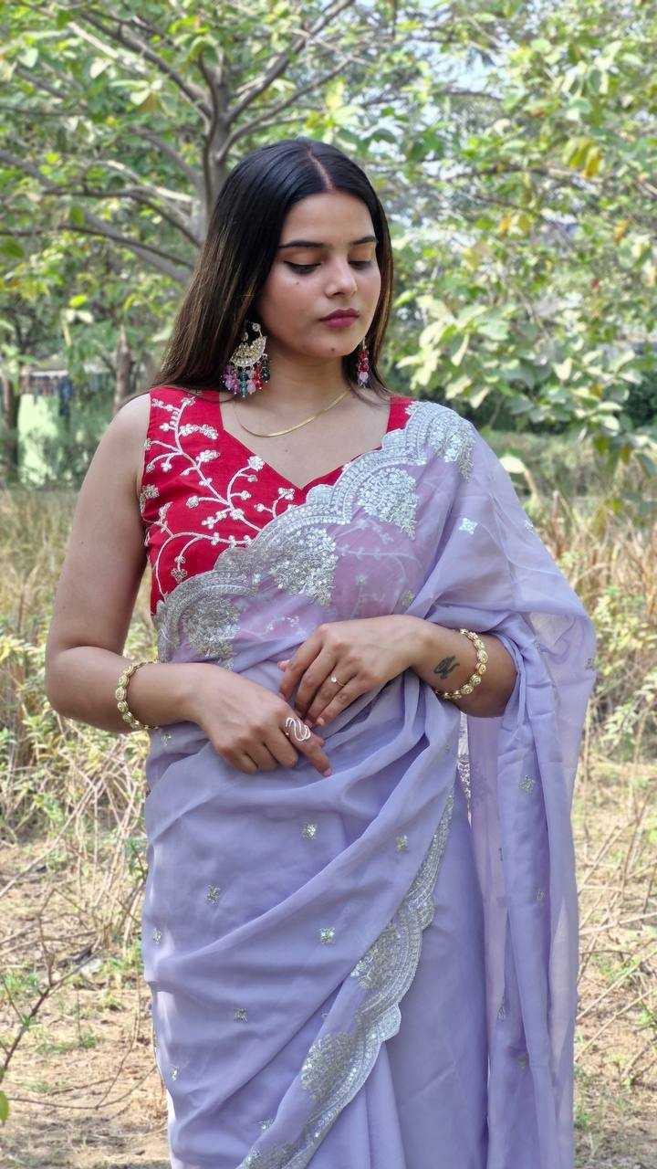 Ynf Organza Silk KESH533 5035 Sarees Wholesale Party Wear Sarees Fancy Sarees Sequence Sarees Embroidered Sarees Cutwork Saree Manufacturer