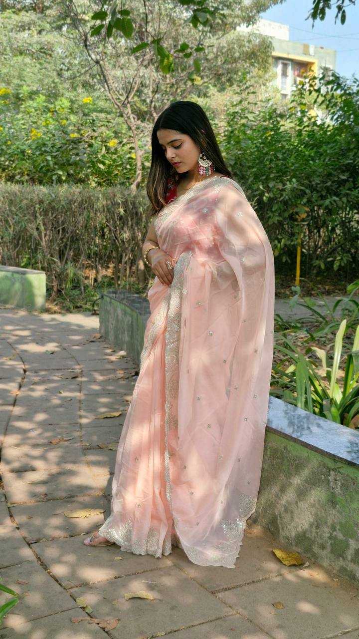 Ynf Organza Silk KESH533 5035 Sarees Wholesale Party Wear Sarees Fancy Sarees Sequence Sarees Embroidered Sarees Cutwork Saree Manufacturer