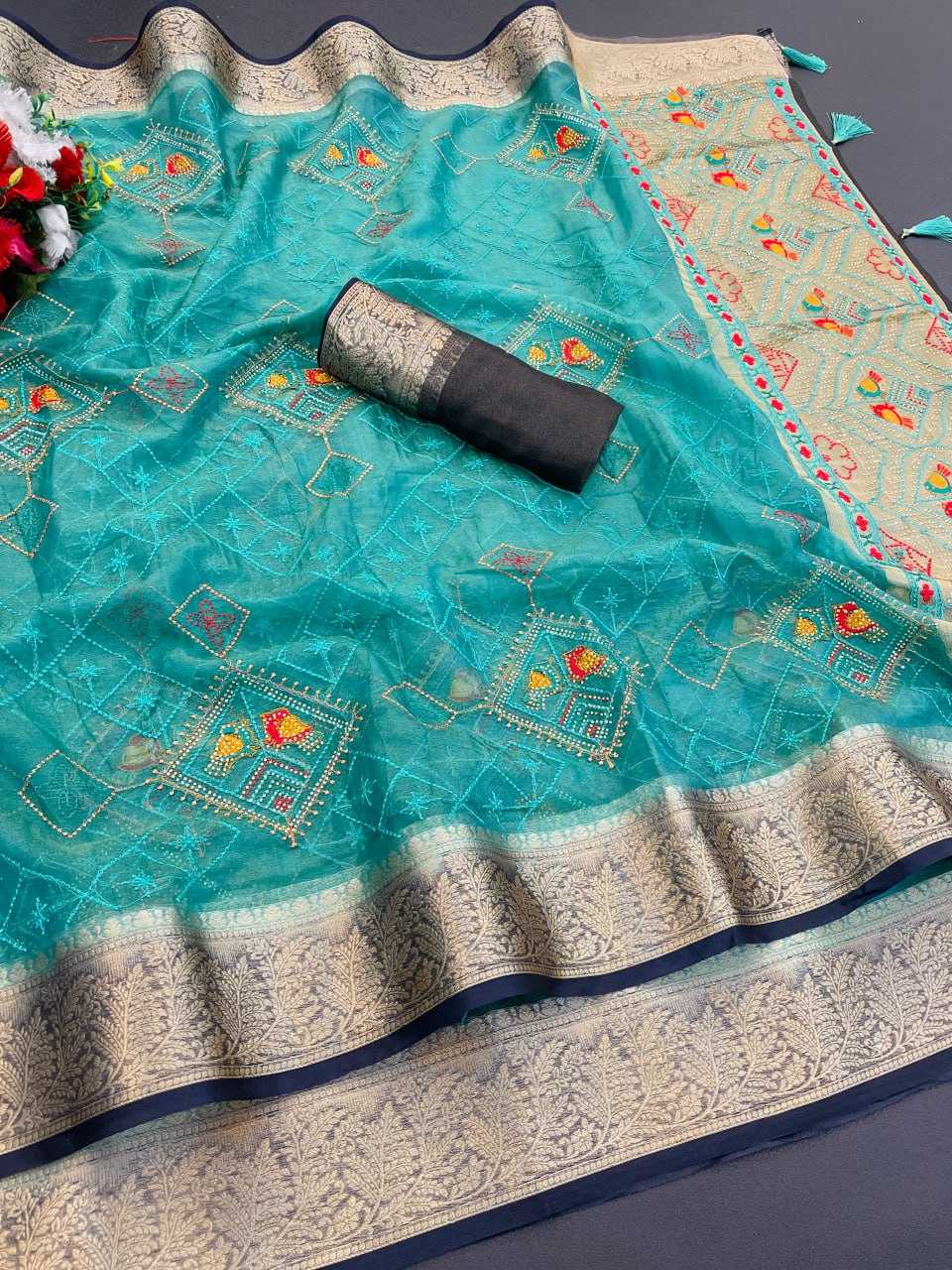 Ynf Organza Silk KESH543 103 Sarees Wholesale Fancy Sarees Embroidered Sarees Jacquard Saree Manufacturer