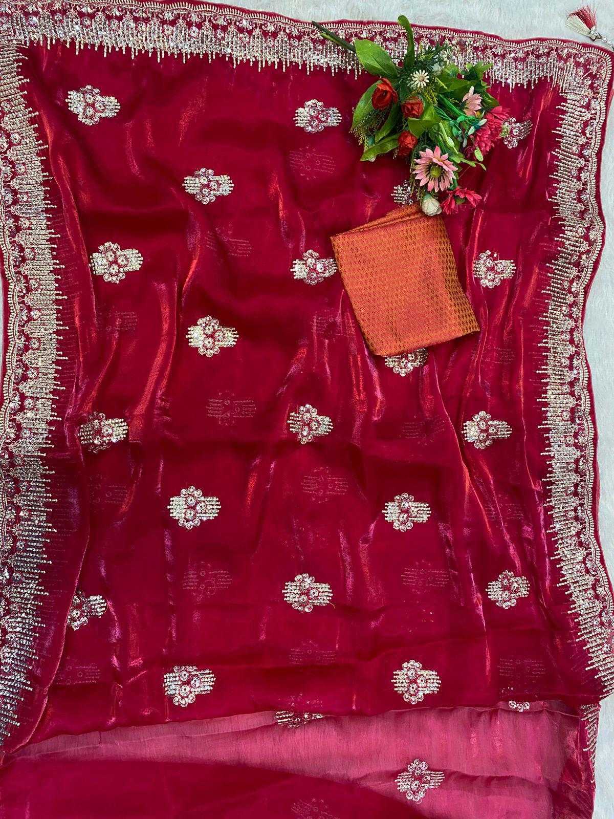Ynf Pure Silk RIN164 Jimmy Choo Silk Sarees Wholesale Party Wear Silk Sarees Designer Silk Sarees Silk Sarees For Weddings Manufacturer