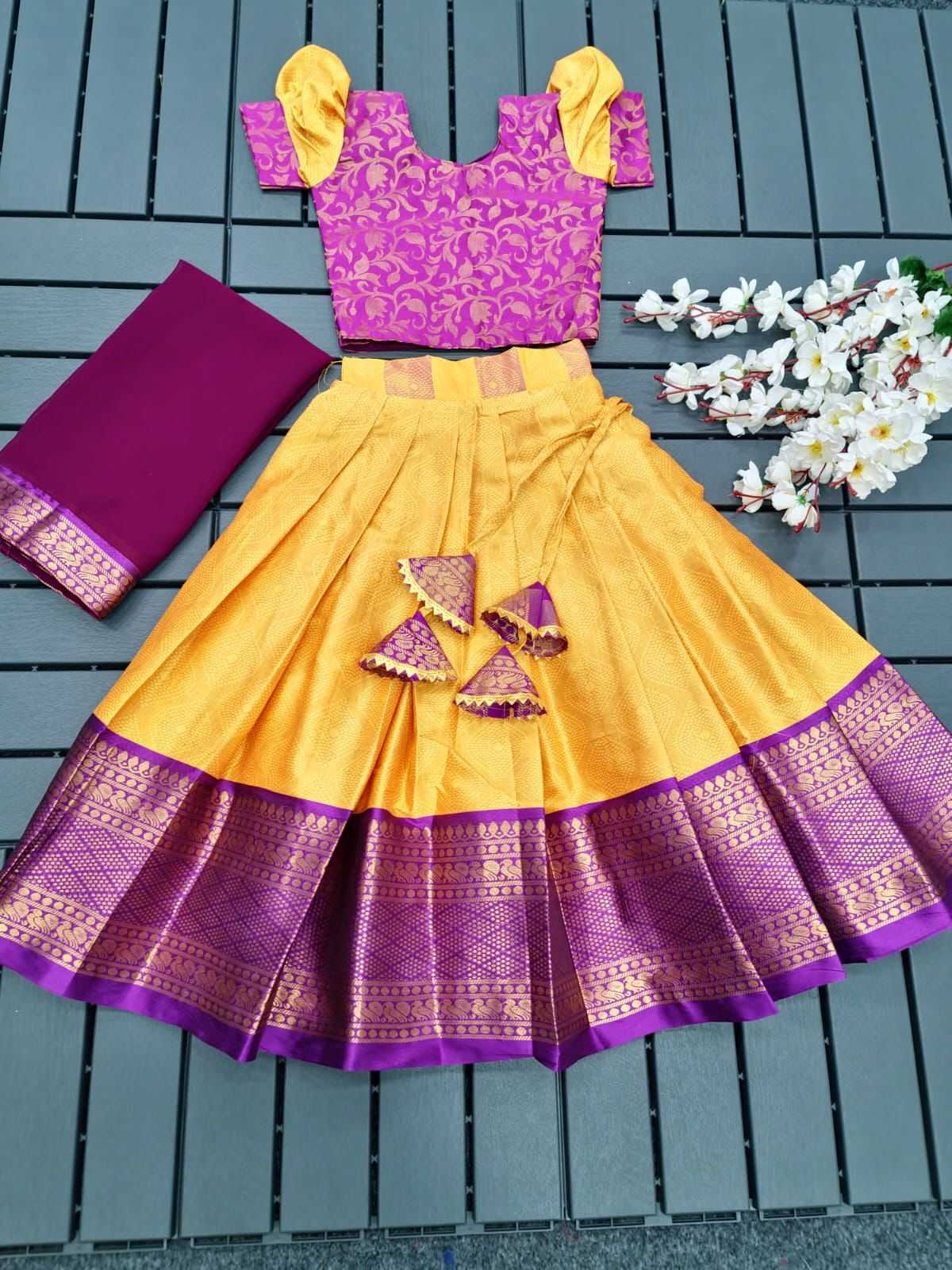 Ynf Pure Silk RIN235 kidsnew Kids Wear Wholesale Kids Gown Kids Ethnic Gowns Manufacturer