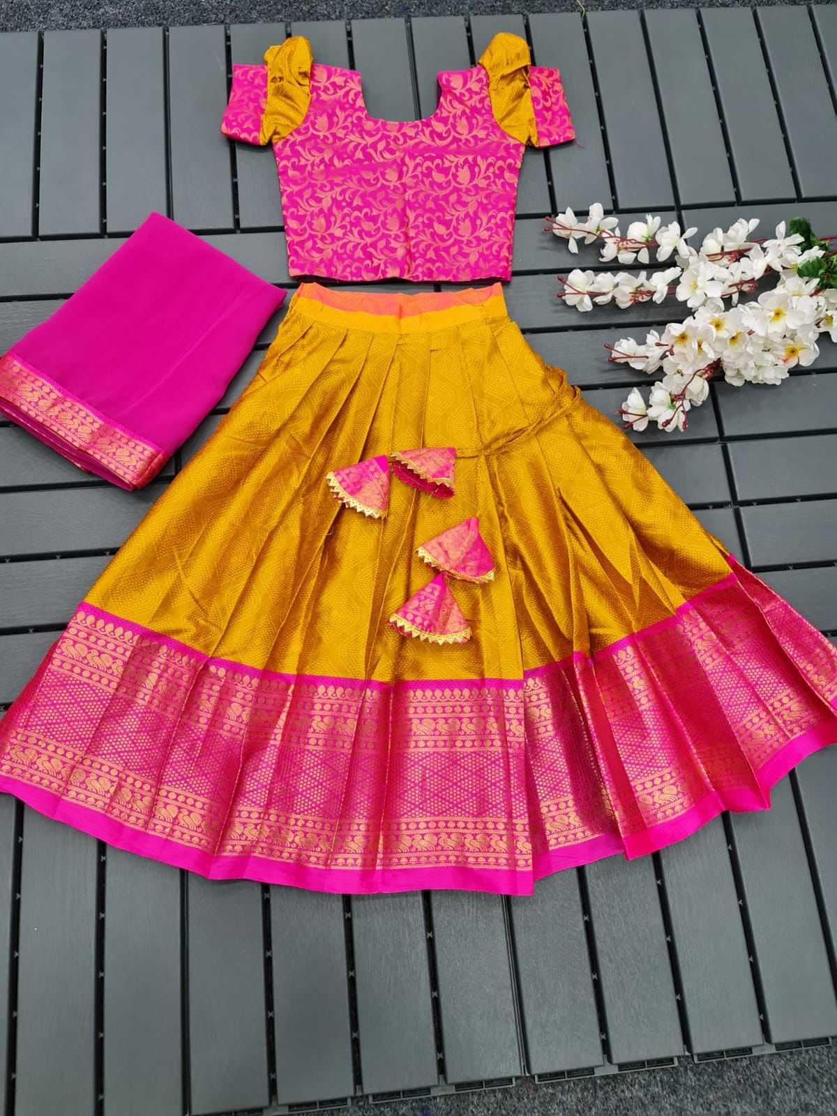 Ynf Pure Silk RIN235 kidsnew Kids Wear Wholesale Kids Gown Kids Ethnic Gowns Manufacturer
