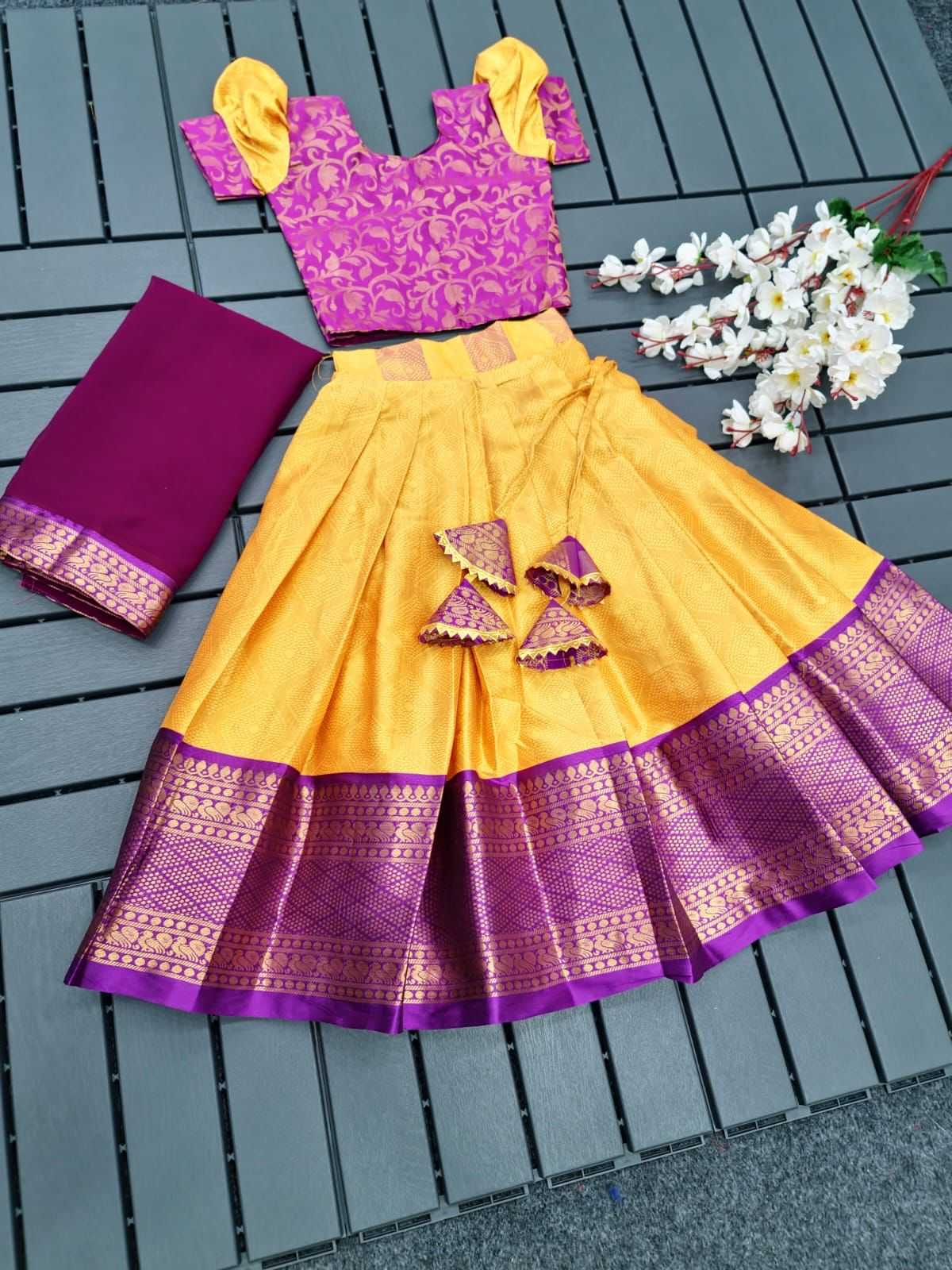Ynf Pure Silk RIN235 kidsnew Kids Wear Wholesale Kids Gown Kids Ethnic Gowns Manufacturer