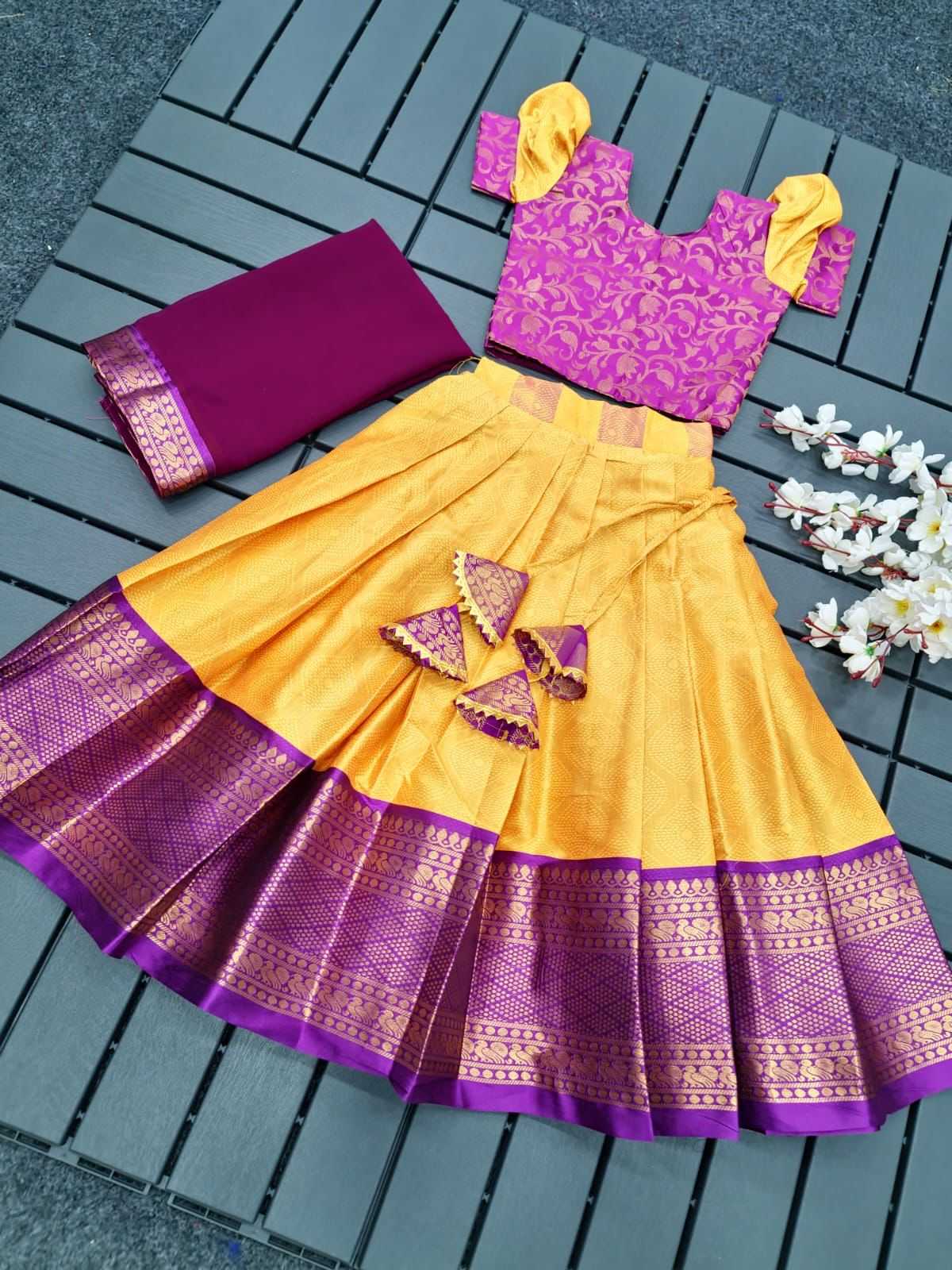 Ynf Pure Silk RIN235 kidsnew Kids Wear Wholesale Kids Gown Kids Ethnic Gowns Manufacturer