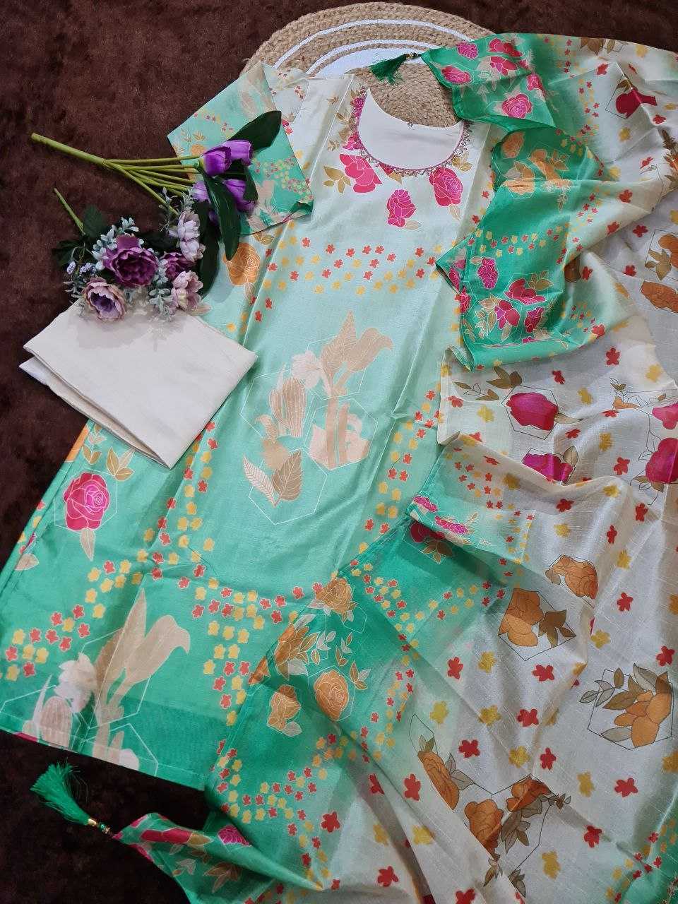 Ynf Pure Viscos KESH529 AMORINA Suits & Dresses Wholesale Ladies Suits Printed Suits Embroidery Suits Manufacturer