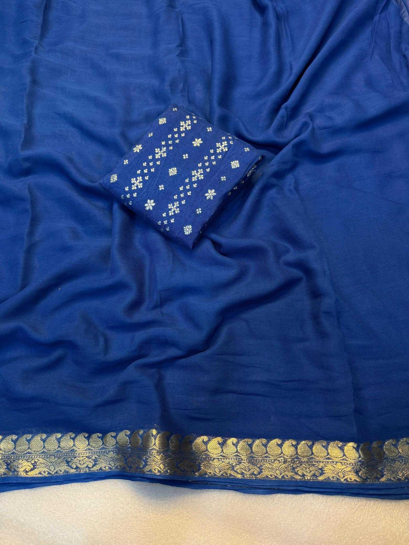 Ynf Pure Viscos RIN178 Georgette Sarees Wholesale Georgette Sarees Jacquard Saree Viscose Saree Manufacturer