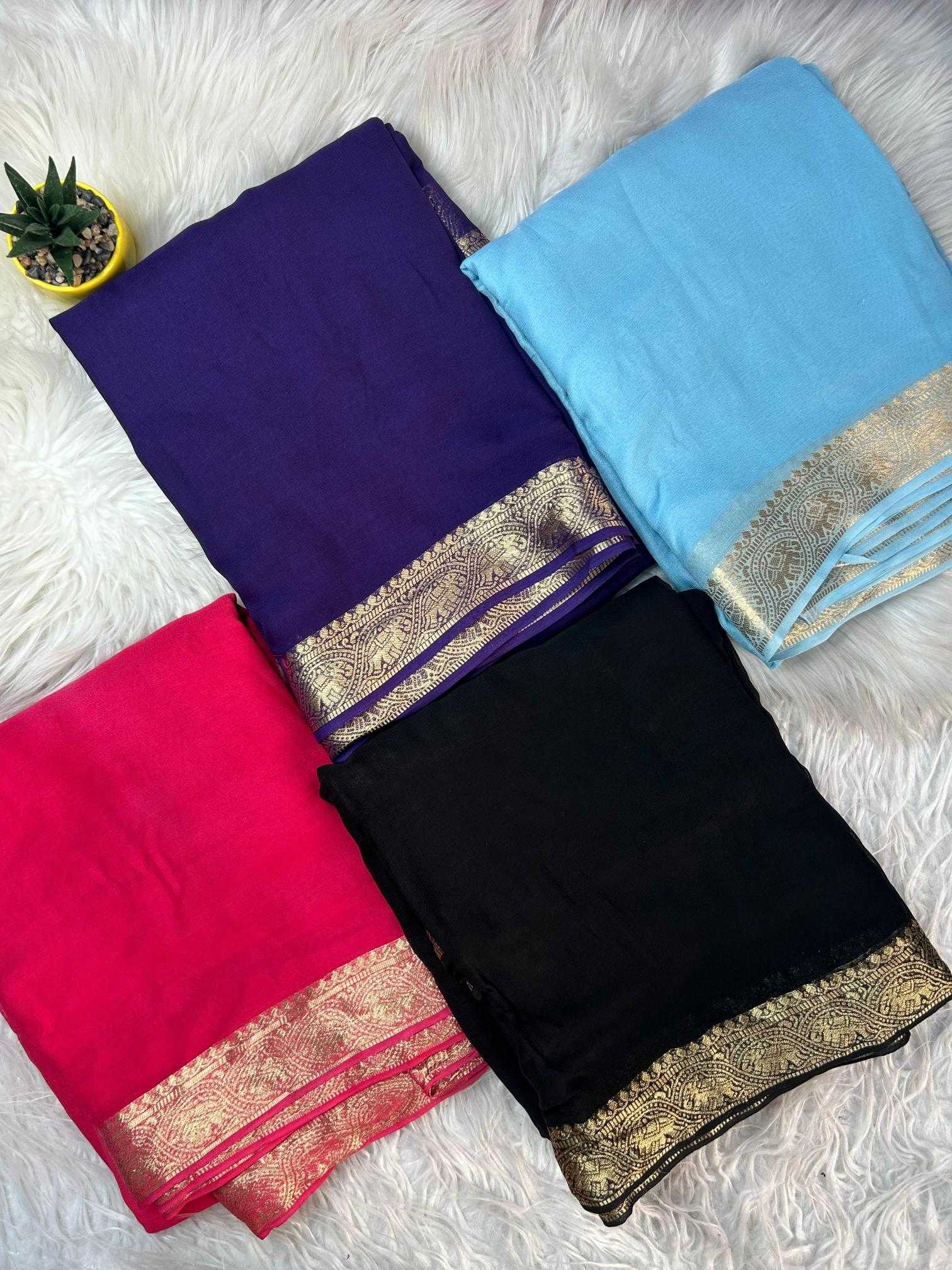 Ynf Pure Viscos RIN178 LALAYAM Sarees Wholesale Designer Sarees Georgette Sarees Viscose Saree Manufacturer