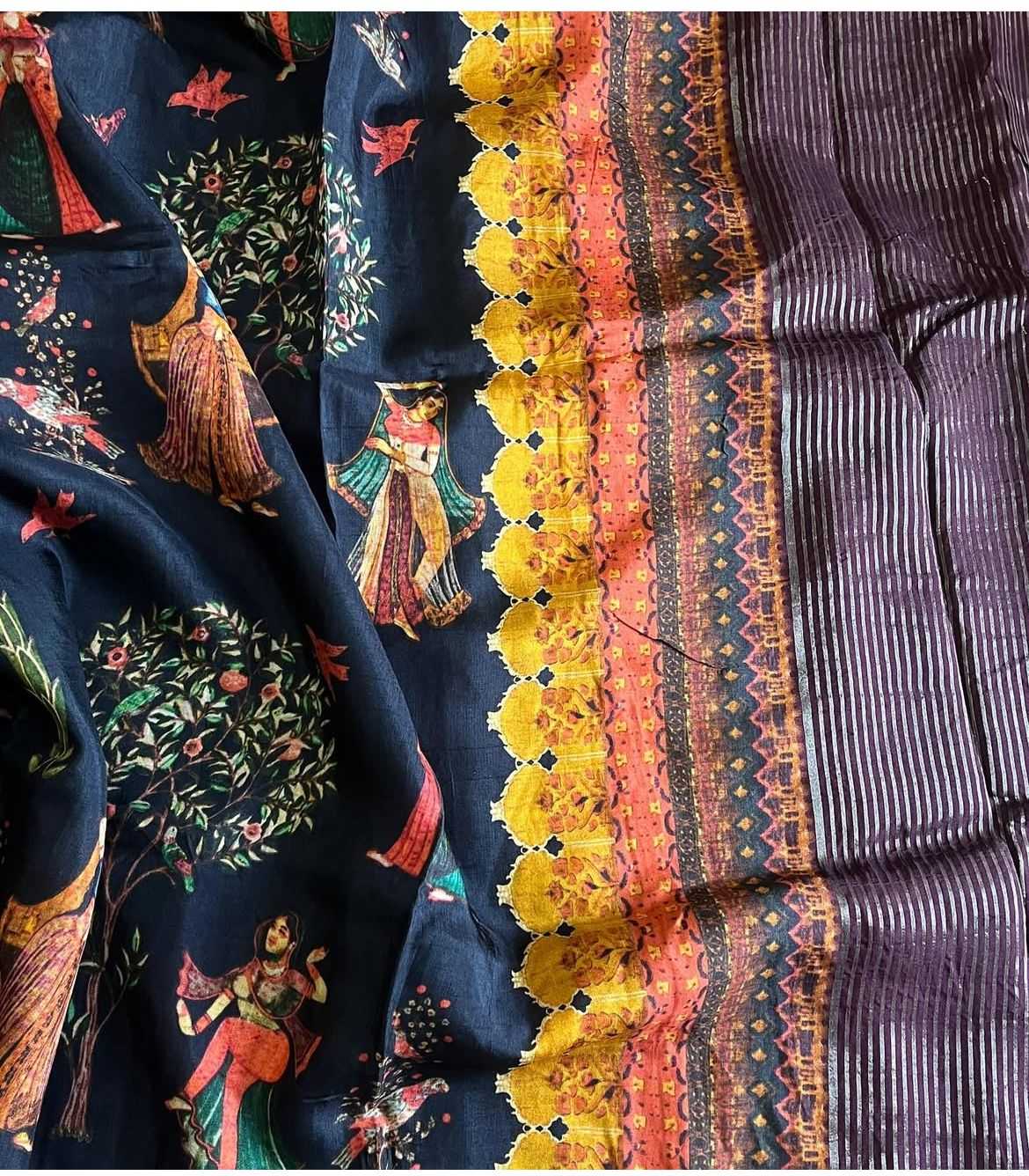 Ynf Pure Viscos RIN203 WHISPER Sarees Wholesale Printed Sarees Kalamkari Sarees Viscose Saree Manufacturer