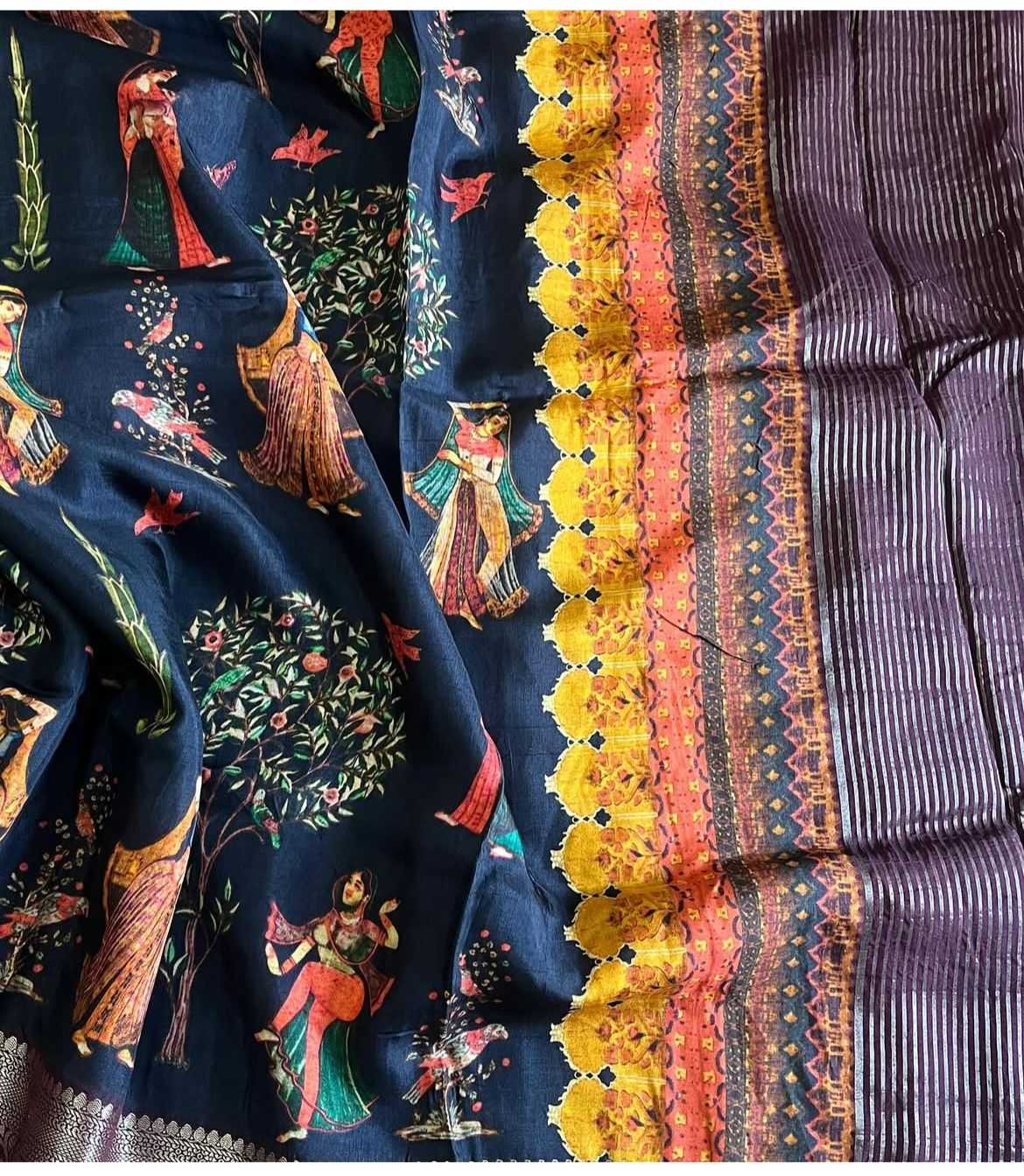 Ynf Pure Viscos RIN203 WHISPER Sarees Wholesale Printed Sarees Kalamkari Sarees Viscose Saree Manufacturer