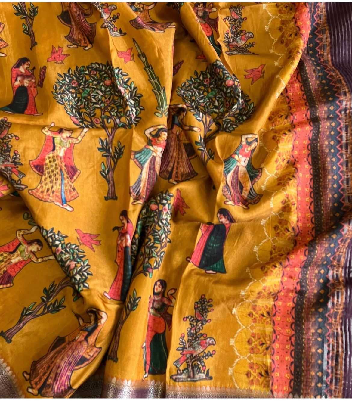 Ynf Pure Viscos RIN203 WHISPER Sarees Wholesale Printed Sarees Kalamkari Sarees Viscose Saree Manufacturer