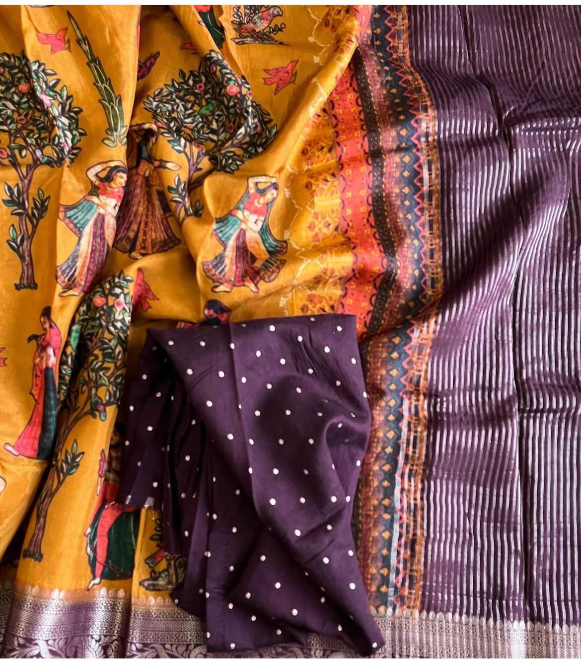 Ynf Pure Viscos RIN203 WHISPER Sarees Wholesale Printed Sarees Kalamkari Sarees Viscose Saree Manufacturer