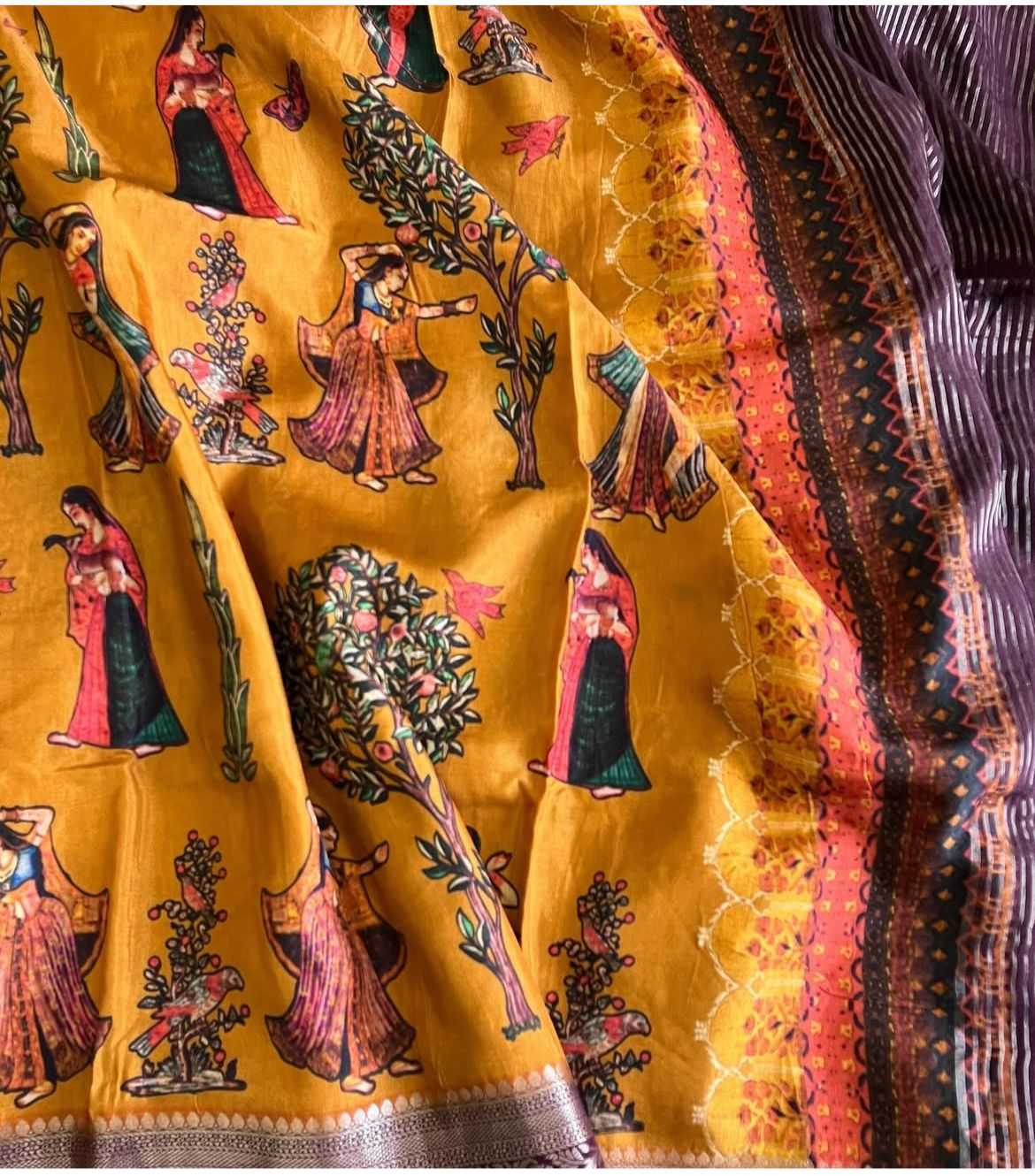 Ynf Pure Viscos RIN203 WHISPER Sarees Wholesale Printed Sarees Kalamkari Sarees Viscose Saree Manufacturer