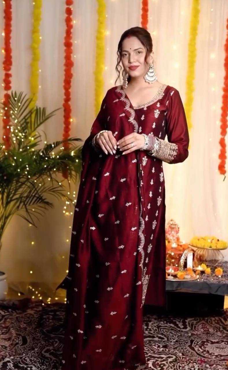 Ynf Rangoli Silk KESH523 060 Suits & Dresses Wholesale Embroidery Suits Ladies Silk Suit Wedding Suits Manufacturer