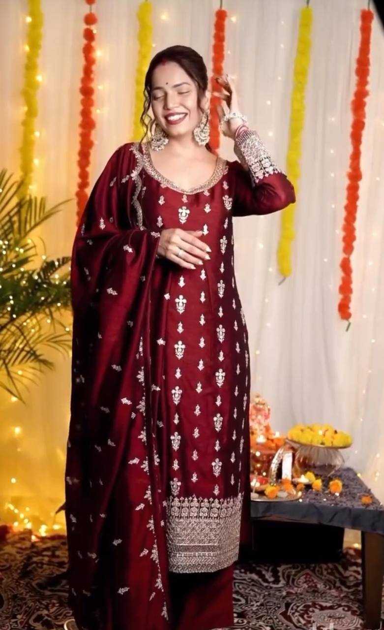 Ynf Rangoli Silk KESH523 060 Suits & Dresses Wholesale Embroidery Suits Ladies Silk Suit Wedding Suits Manufacturer