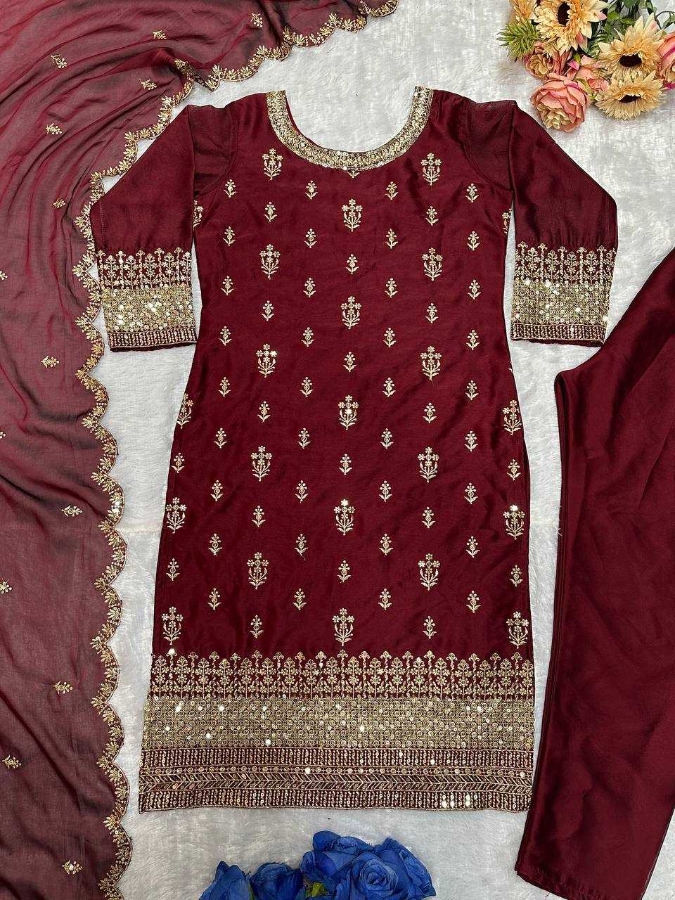 Ynf Rangoli Silk KESH523 060 Suits & Dresses Wholesale Embroidery Suits Ladies Silk Suit Wedding Suits Manufacturer