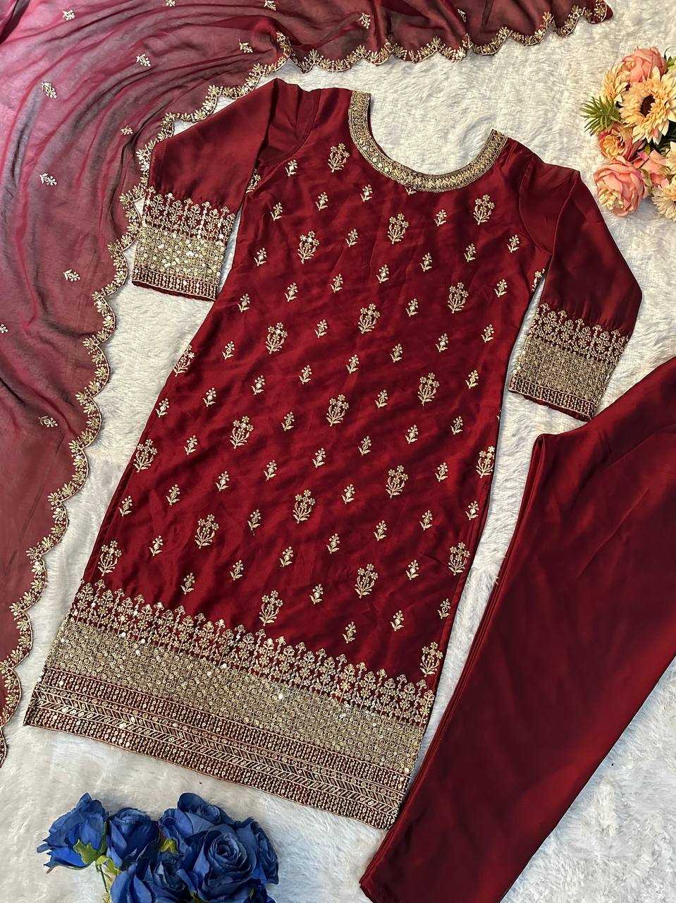 Ynf Rangoli Silk KESH523 060 Suits & Dresses Wholesale Embroidery Suits Ladies Silk Suit Wedding Suits Manufacturer