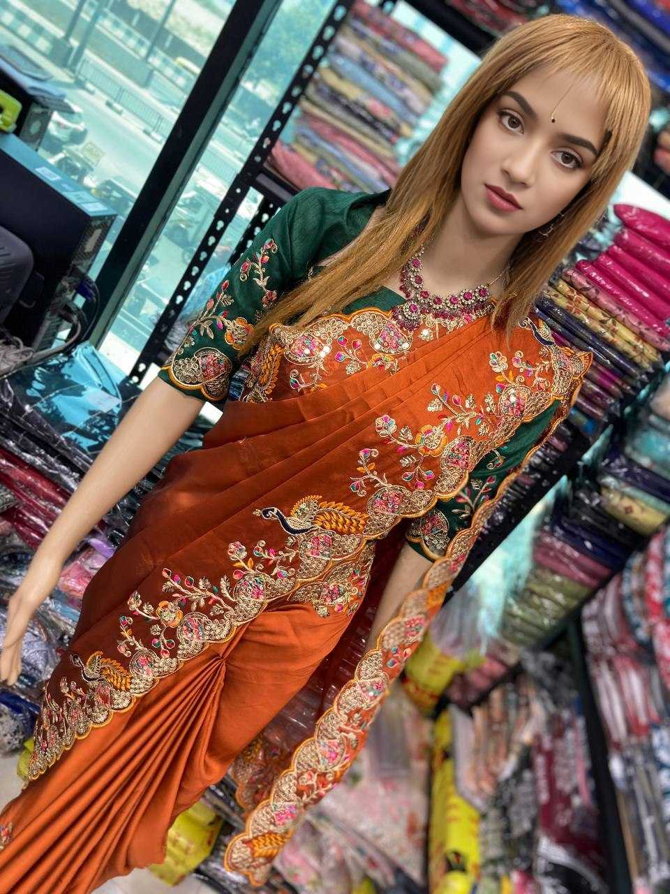 Ynf Rangoli Silk RIN188 Morla Sarees Wholesale Designer Sarees Fancy Sarees Embroidered Sarees Manufacturer