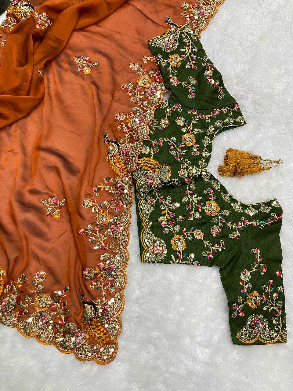 Ynf Rangoli Silk RIN188 Morla Sarees Wholesale Designer Sarees Fancy Sarees Embroidered Sarees Manufacturer