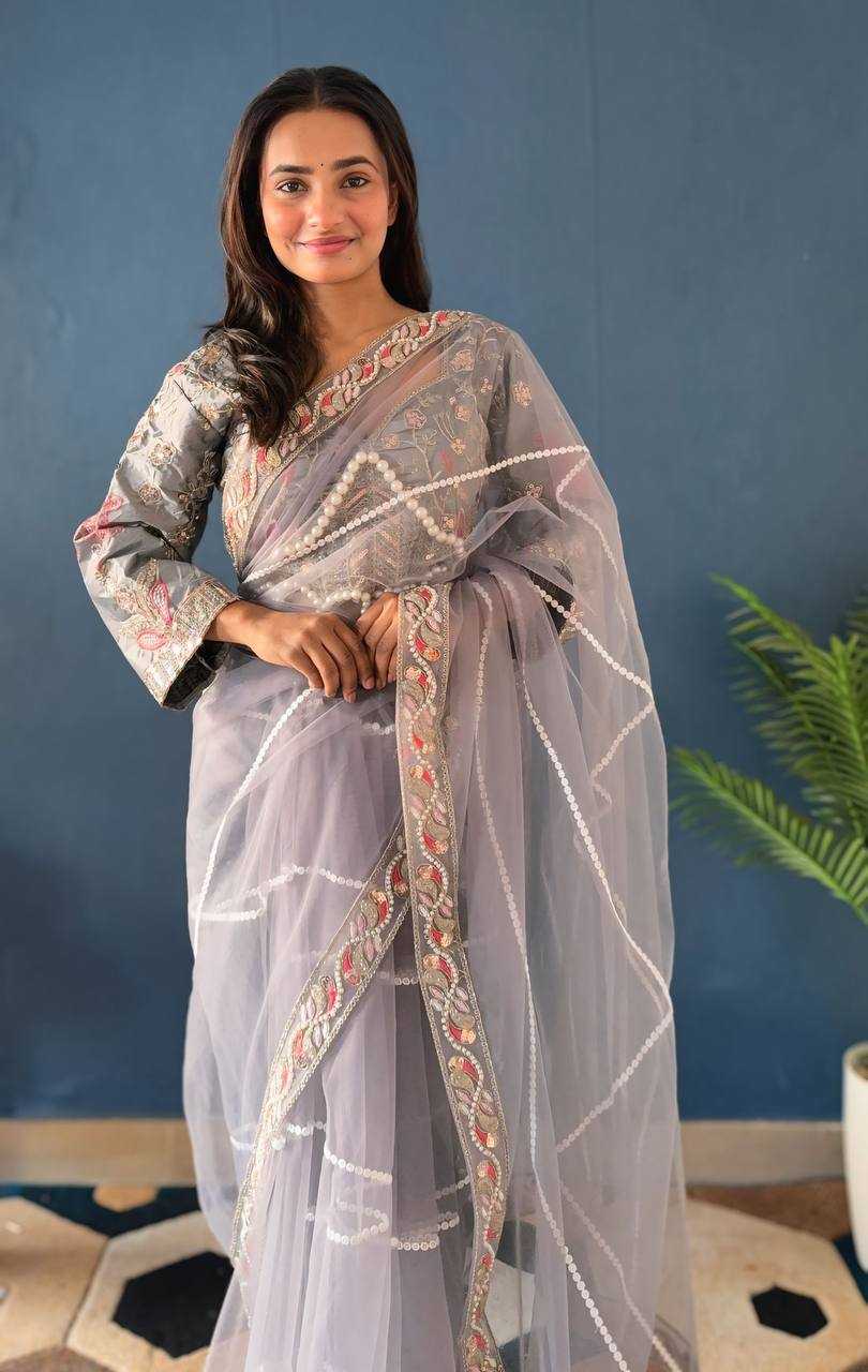 Ynf Rangoli Silk Sarees Wholesale Party Wear Sarees Fancy Sarees Sequence Sarees Embroidered Sarees Manufacturer