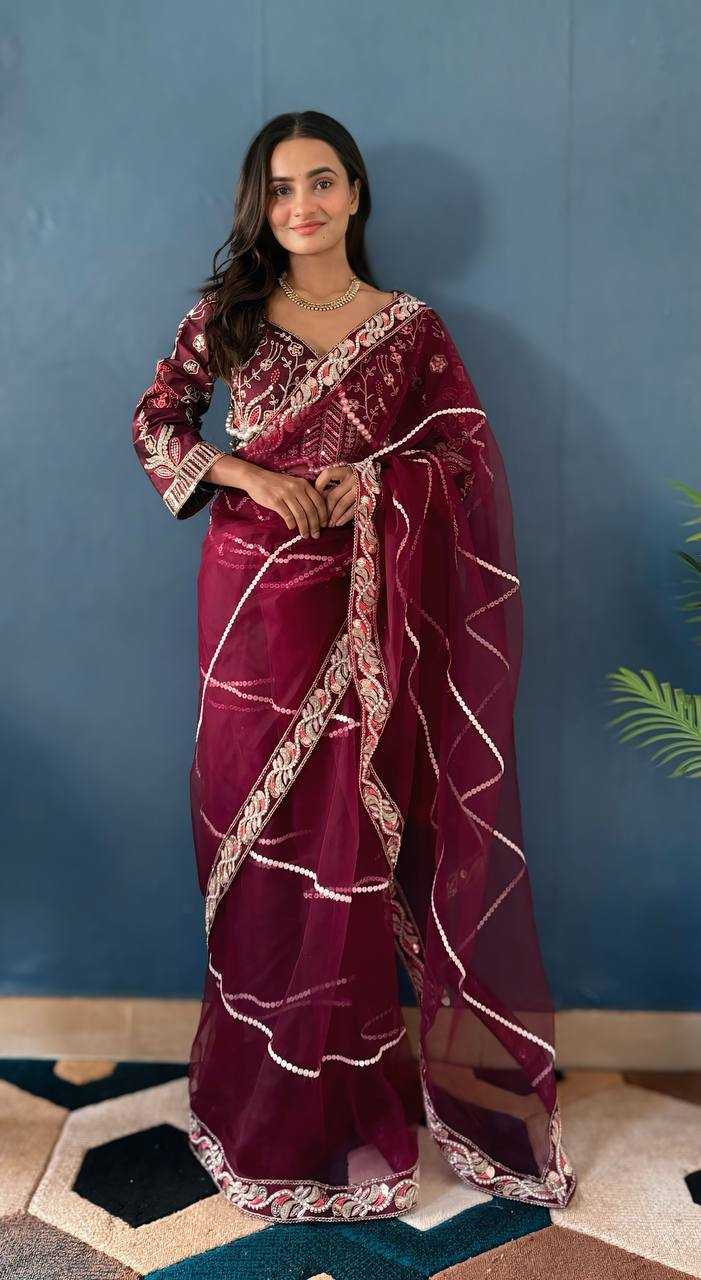 Ynf Rangoli Silk Sarees Wholesale Party Wear Sarees Fancy Sarees Sequence Sarees Embroidered Sarees Manufacturer