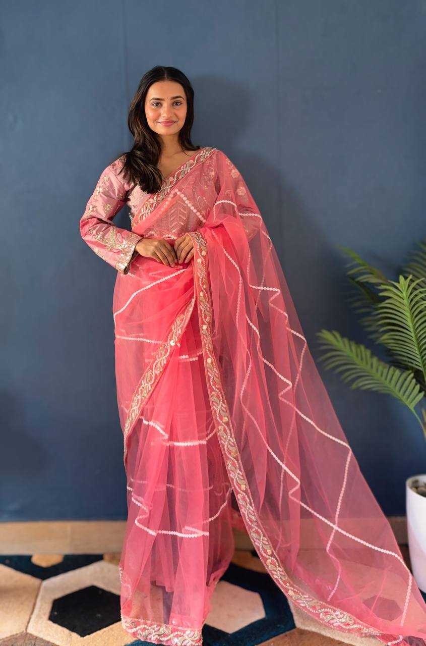 Ynf Rangoli Silk Sarees Wholesale Party Wear Sarees Fancy Sarees Sequence Sarees Embroidered Sarees Manufacturer