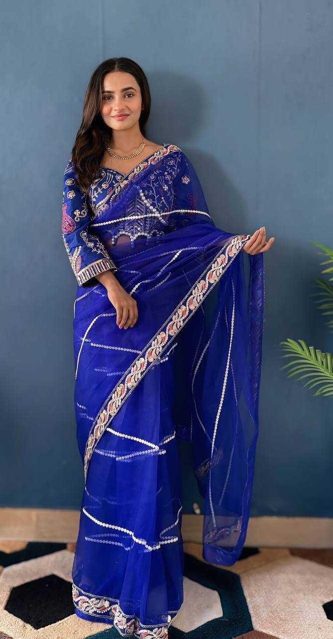 Ynf Rangoli Silk Sarees Wholesale Party Wear Sarees Fancy Sarees Sequence Sarees Embroidered Sarees Manufacturer