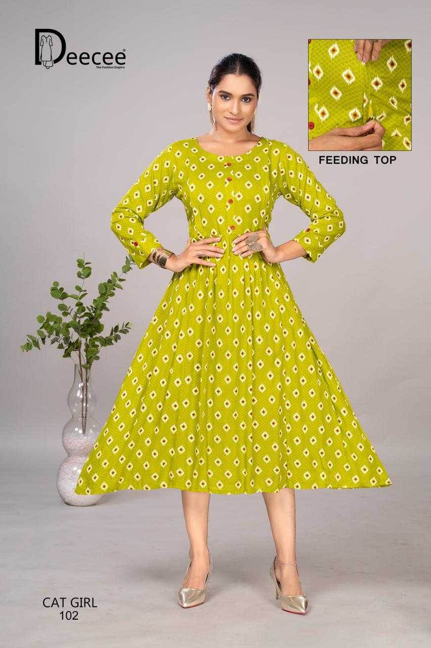 Ynf Rayon RIN190 DEECEE-CAT-GIRL Setwise Collections Wholesale Gowns Catalogs Manufacturer